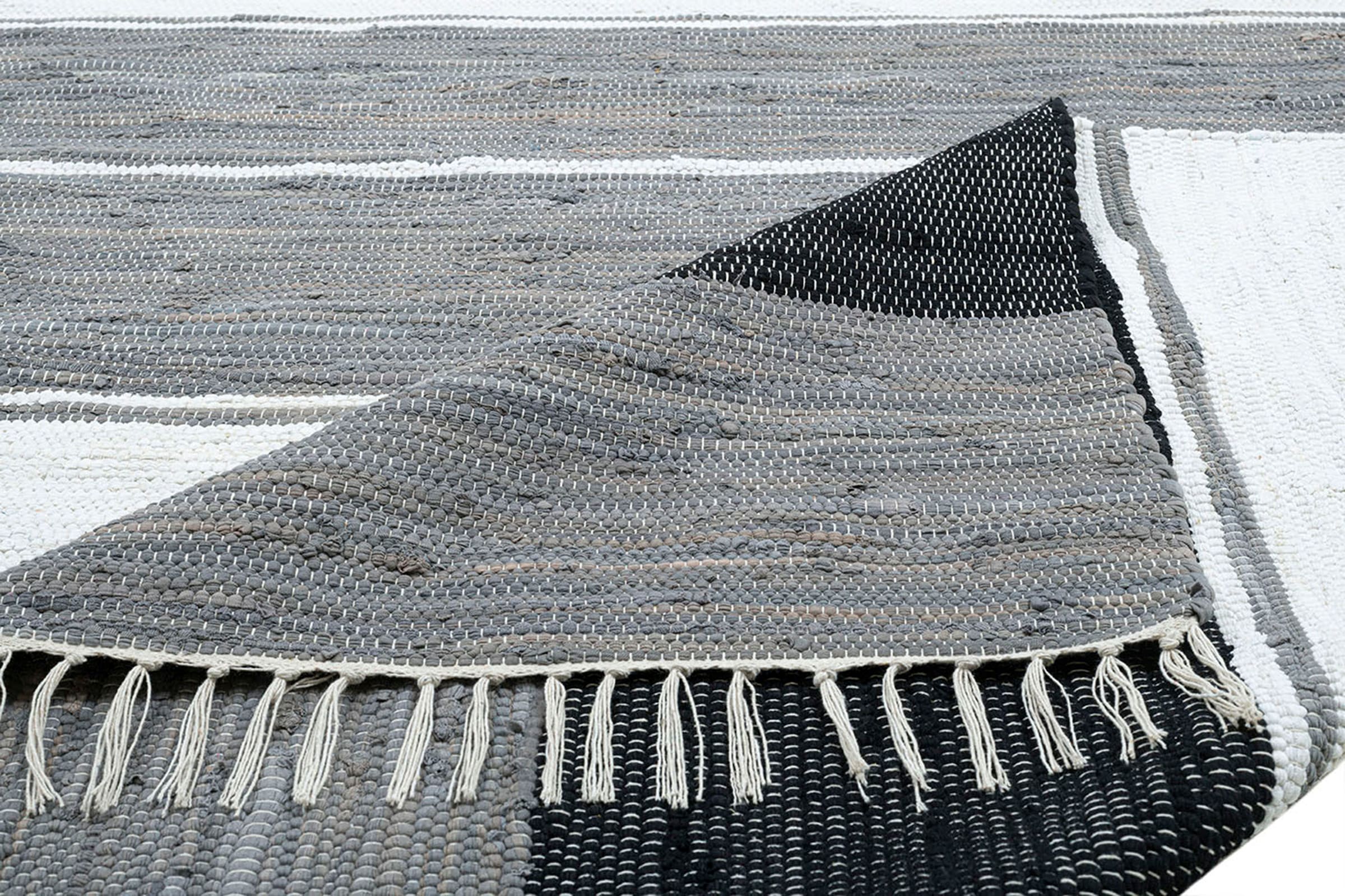 THEKO Teppich »Stripe Cotton«, rechteckig, reine handgewebt, gestreift, mit | Baumwolle, BAUR Flachgewebe, kaufen Fransen