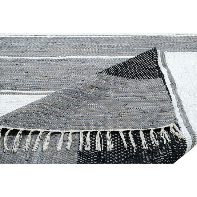 THEKO Teppich »Stripe Cotton«, rechteckig, Flachgewebe, gestreift, reine  Baumwolle, handgewebt, mit Fransen kaufen | BAUR