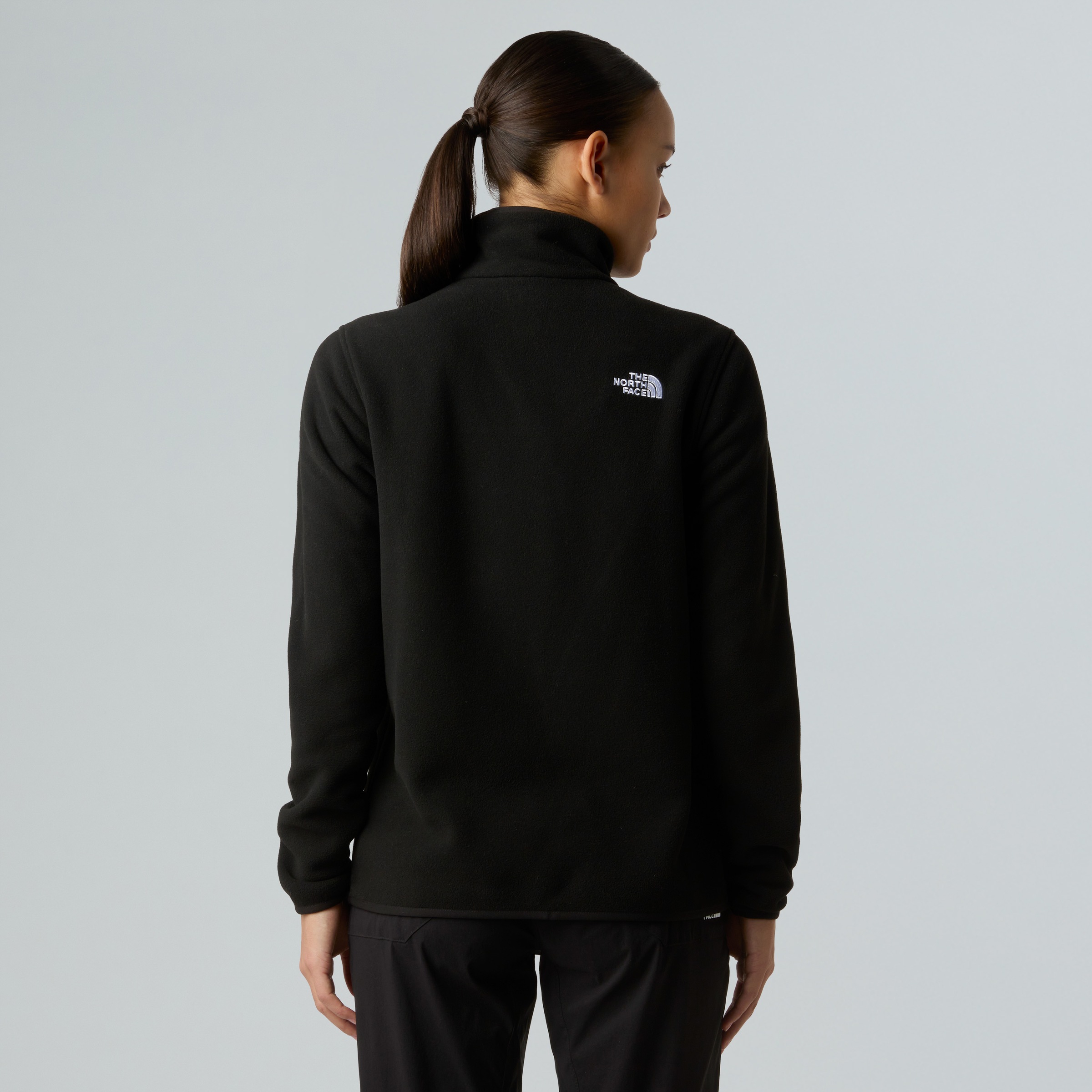 Fleecepullover THE NORTH FACE "W GLACIER FLEECE 1/4 ZIP JACKET", Damen, Gr. XL, tnf schwarz, Fleece, Obermaterial: 100% Polyester, normal, ohne Ausschnitt, Sweatshirts Fleecepullover, Halfzip aus Polyester, mit 1/4 Reißverschluss 3