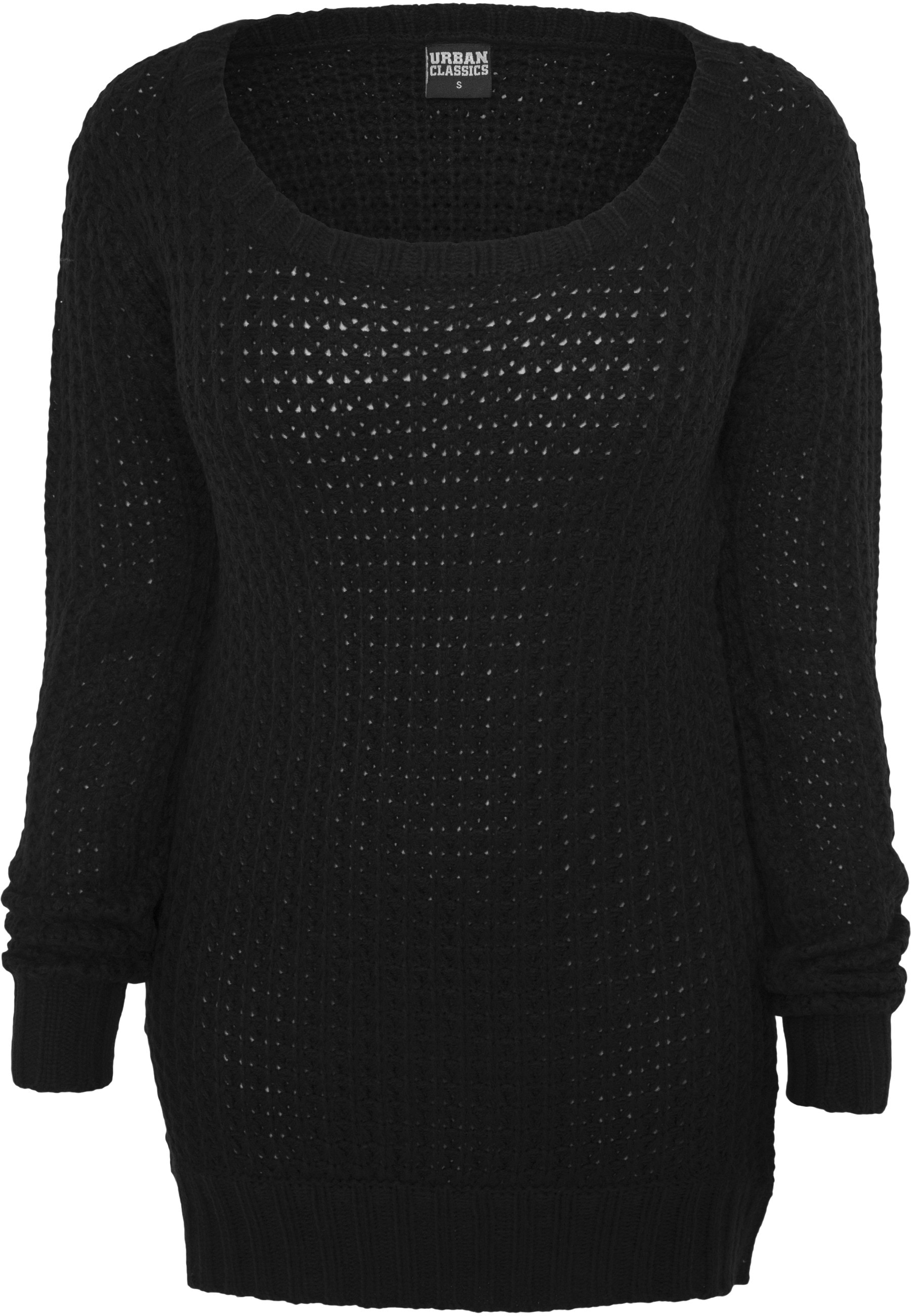 URBAN CLASSICS Rundhalspullover "Urban Classics Damen Ladies Long Wideneck Sweater" 1 Stk.