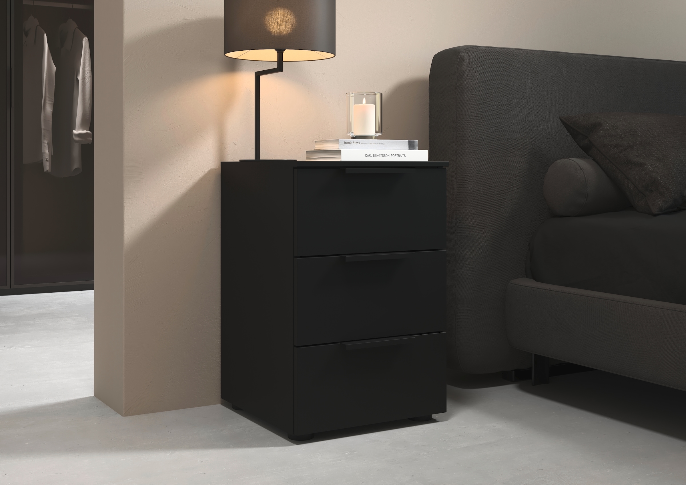 LeGer Home by Lena Gercke Nachtkommode "Serina", mit 3 Schubkästen sowie ho günstig online kaufen