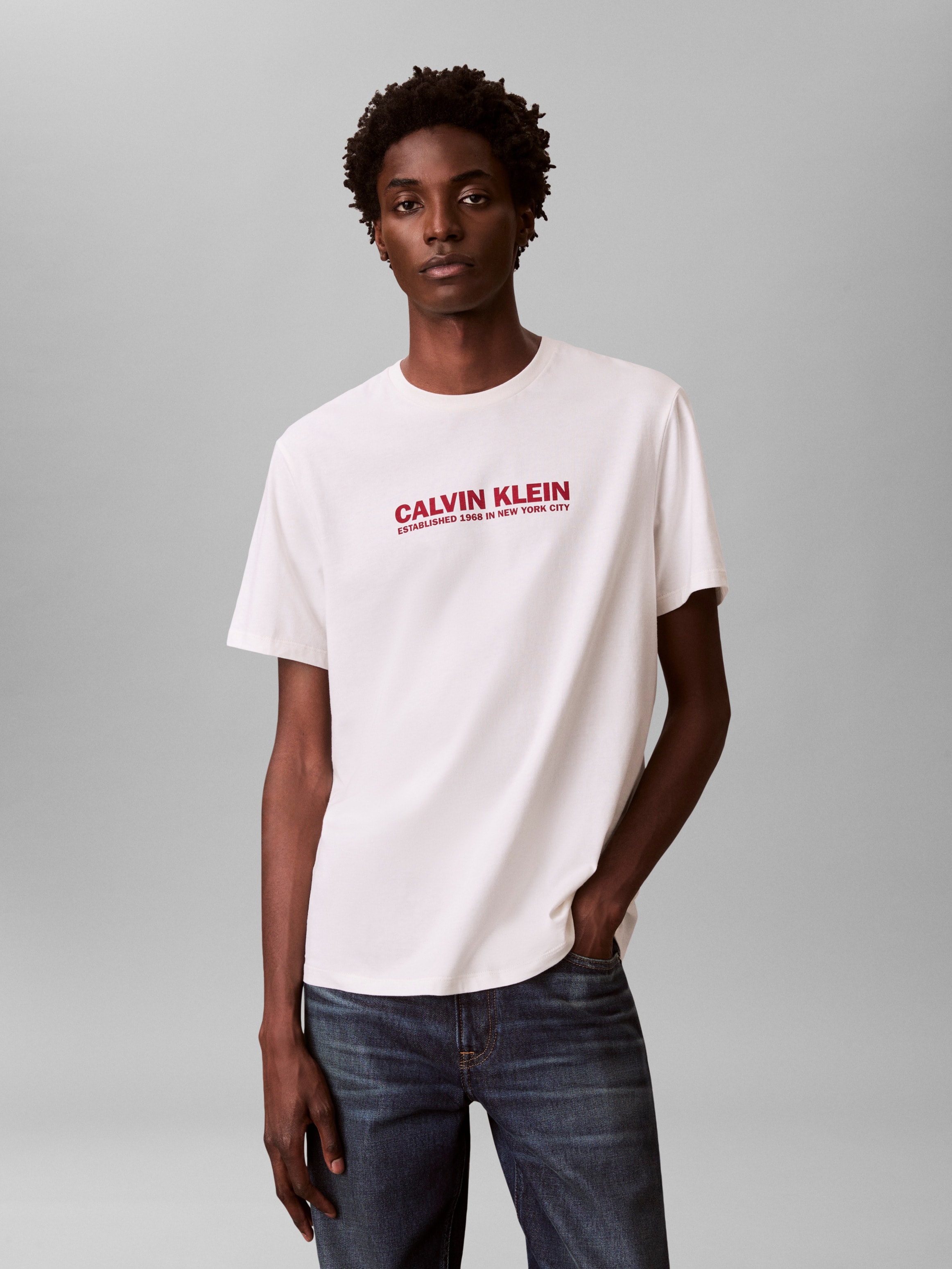 Calvin Klein T-Shirt Regular Fit, Rundhalsausschnitt, Logodruck günstig online kaufen