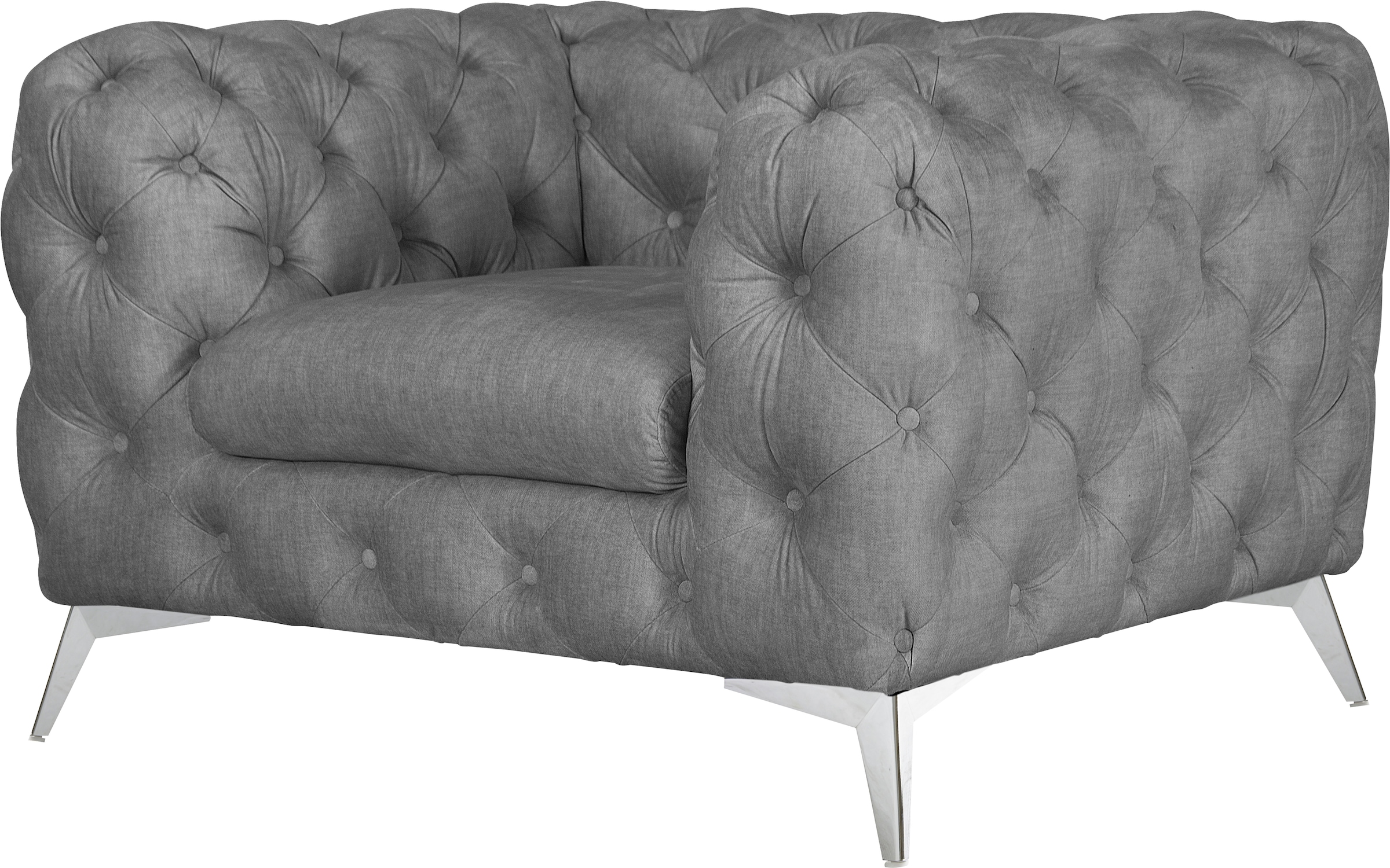 Leonique Chesterfield-Sessel »Glynis Sessel«, aufwändige Knopfheftung, moderne Chesterfield Optik, Fußfarbe wählbar