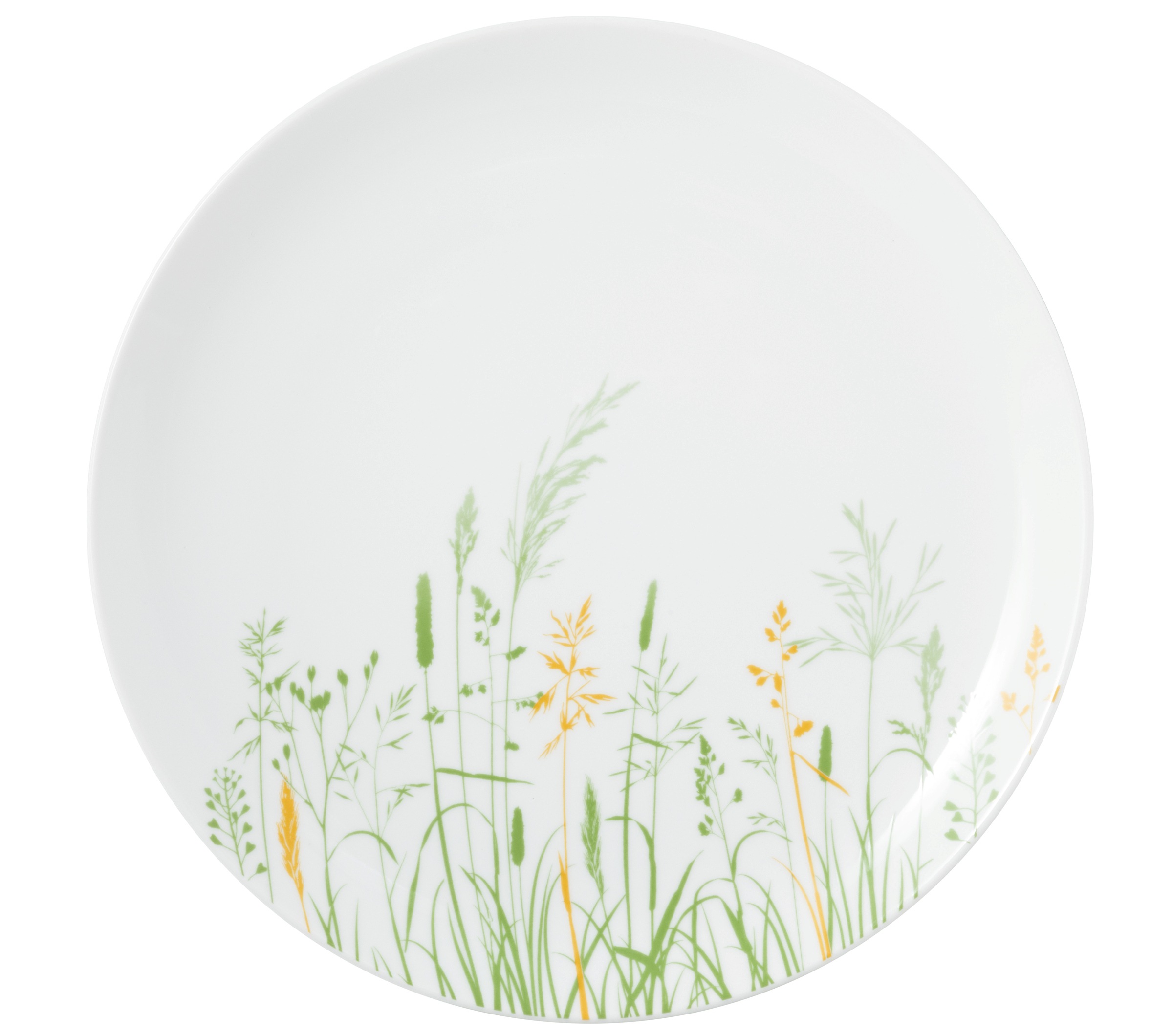 Tafelservice SELTMANN WEIDEN "Teller Set, Geschirr-Set, 12 Teile, Liberty Meadow Grasses", bunt (weiß, curry, gelb, grün), 12 Stk., Porzellan, Geschirr-Sets, Tafelservice, Geschirr-Set, Teller, Made in Germany, 12 Teile, für 6 Personen 6