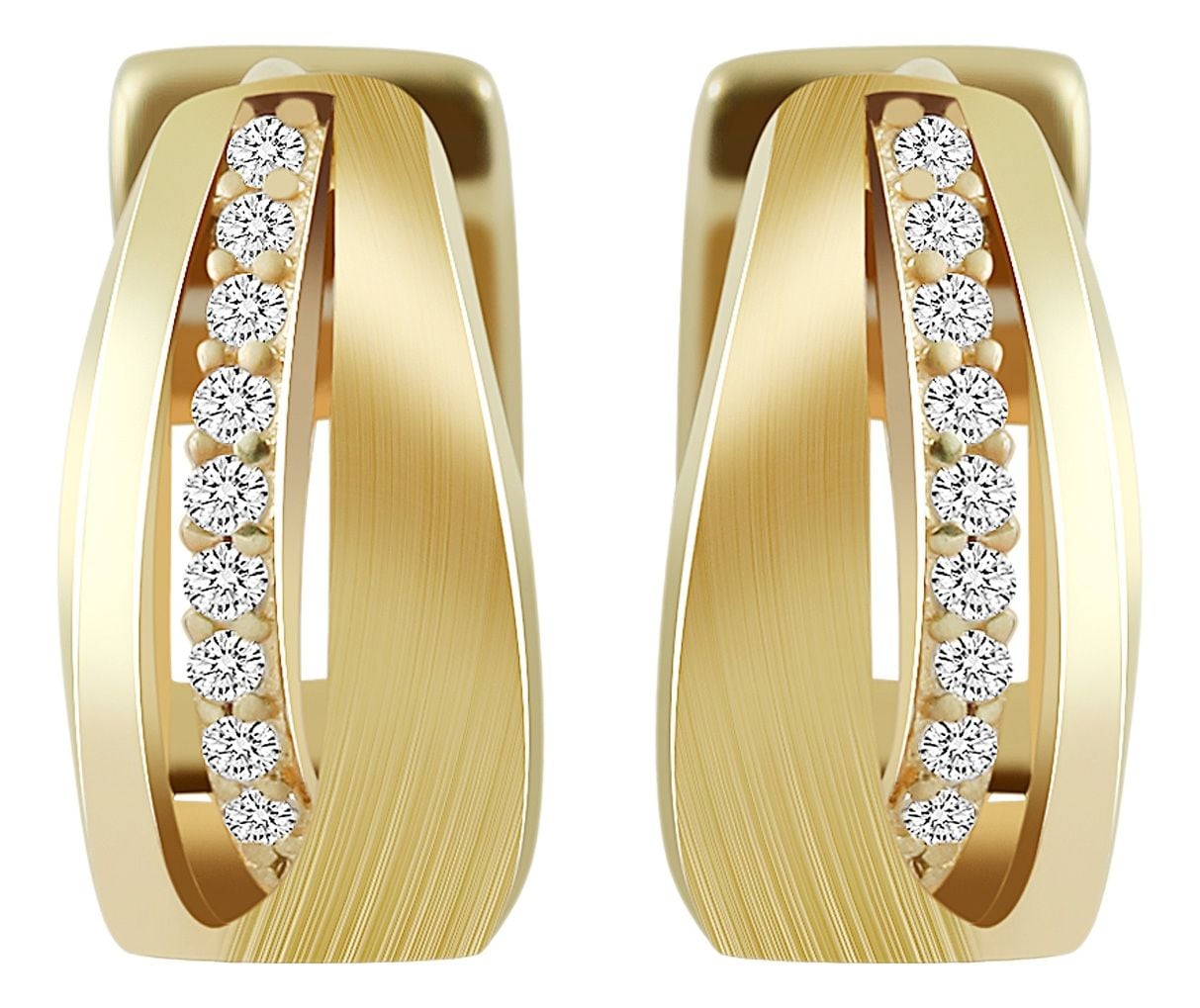 Adelia´s Klappcreolen »Damen Ohrringe – Klappcreole aus 925 Silber mit Zirkonia« Perfekt zum Verschenken an besondere Menschen