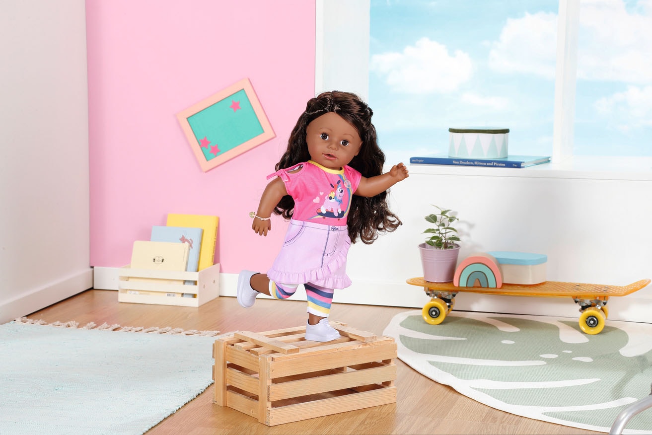 Baby Born Stehpuppe »Sister, Dolls of Colour, 43 cm«, mit lebensechten Funktionen