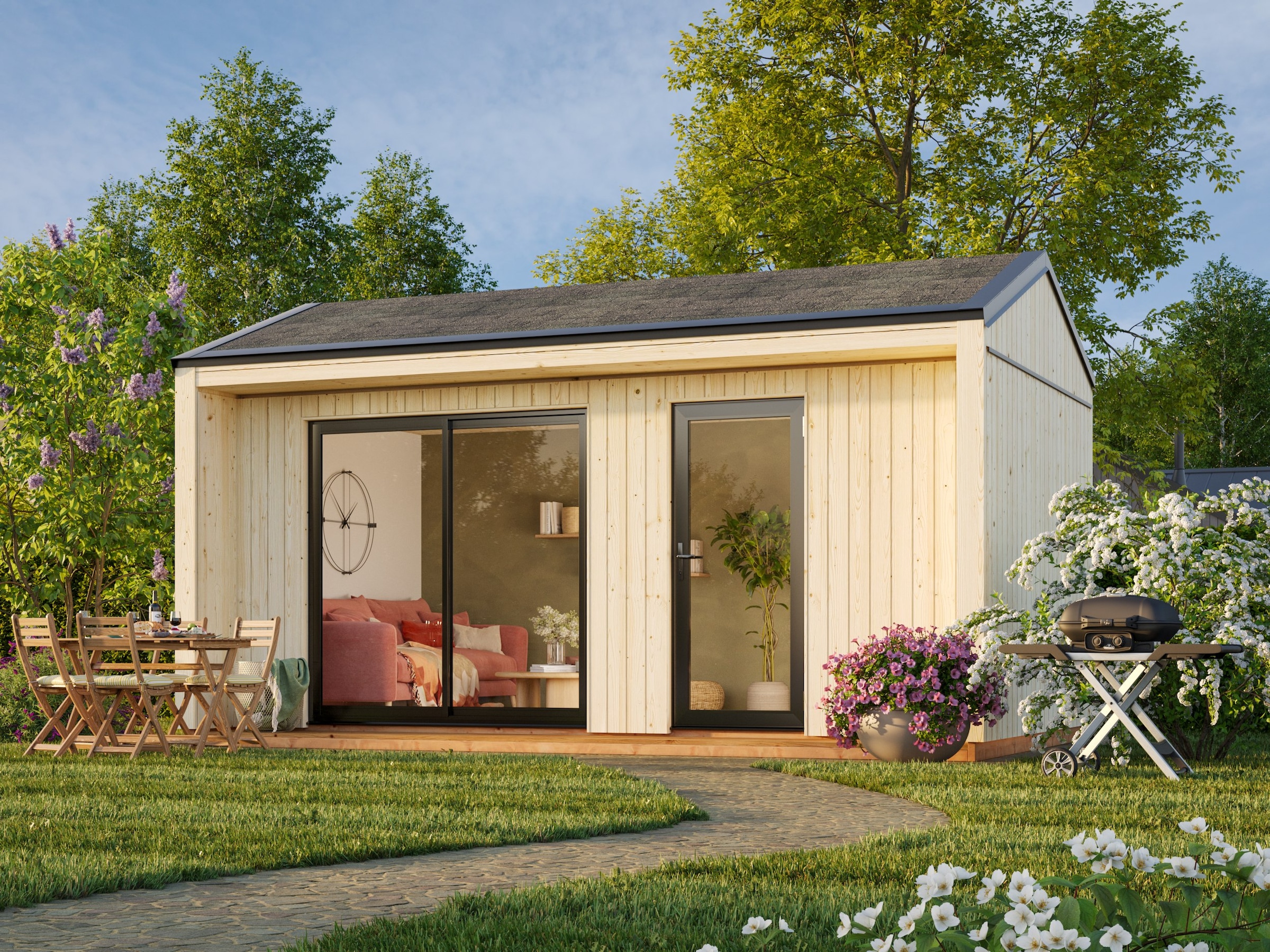 Palmako Gartenhaus »Rebekka 13,6 m²«