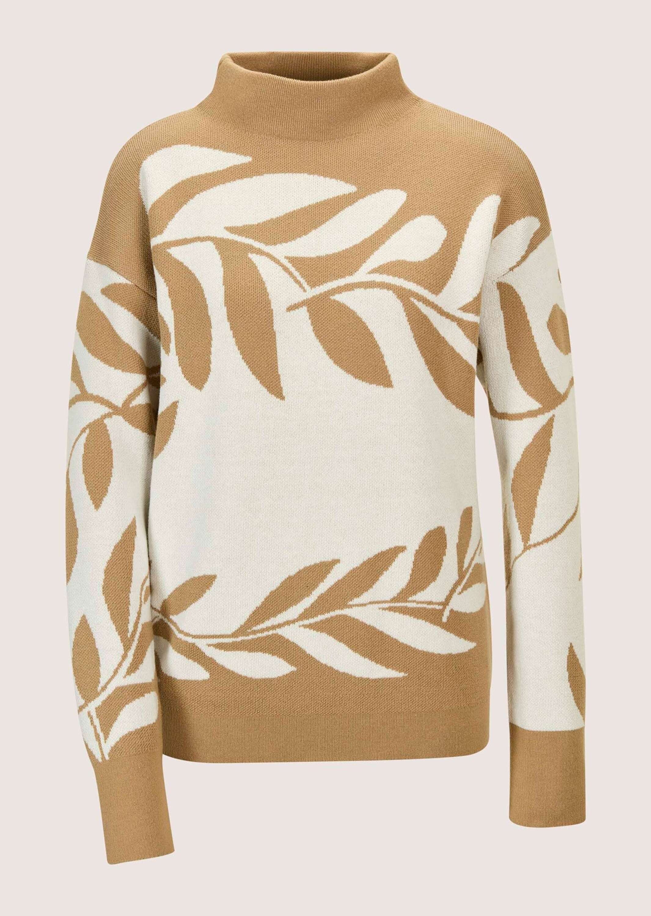 MADELEINE Damen Longpullover "Pullover Pullover"caramel, wollweiß, Gr. 34, Obermaterial: 50% Baumwolle CO. 50% Polyacryl PAN., Pullover