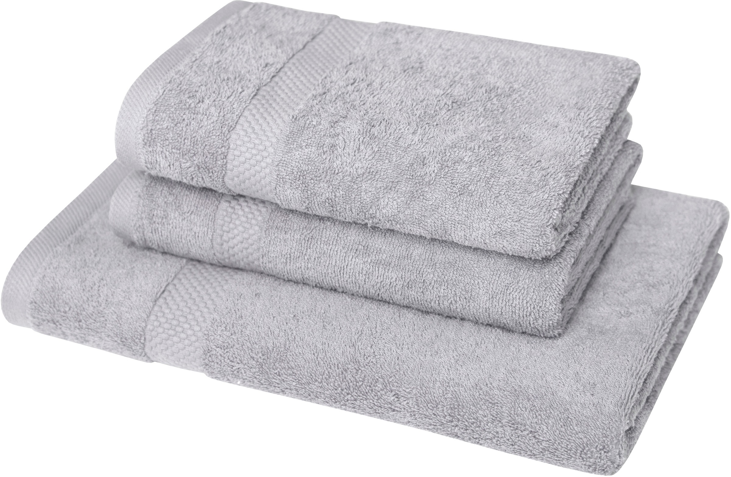 Dyckhoff Handtuch Set "Planet" Set 3 Stk. Walkfrottier 2 Handtücher (50x100cm), 1 Duschtuch (70x140cm)