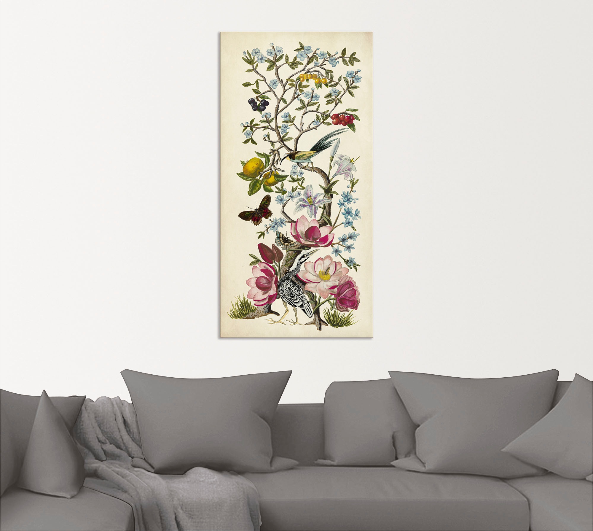 Artland Wandbild "Chinoiserie Natur II", Pflanzen, (1 St.), als Alubild, Ou günstig online kaufen