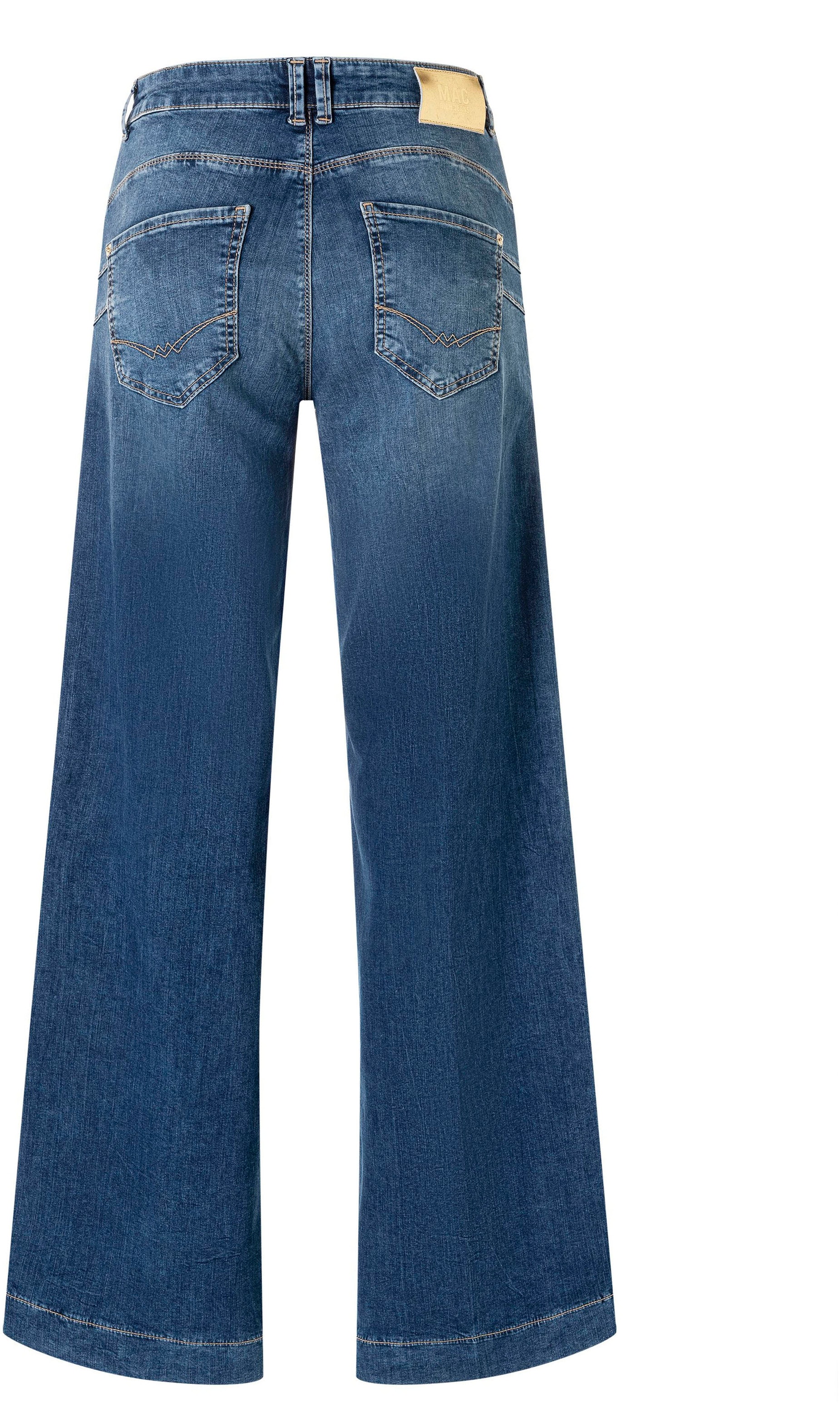 MAC Stretch-Jeans »RICH PALAZZO« Naht-Details an den Gesäßtaschen