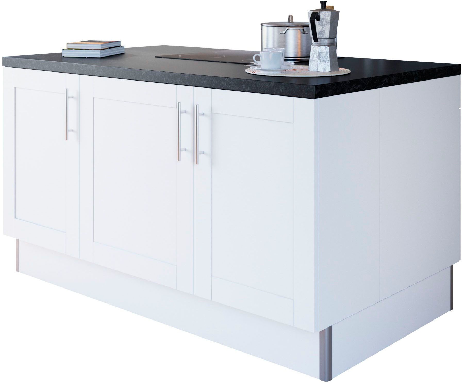 OPTIFIT Kochinsel »Ahus«, Kücheninsel, Breite 160 cm, wahlw. mit E-Gerät, Soft Close Funktion