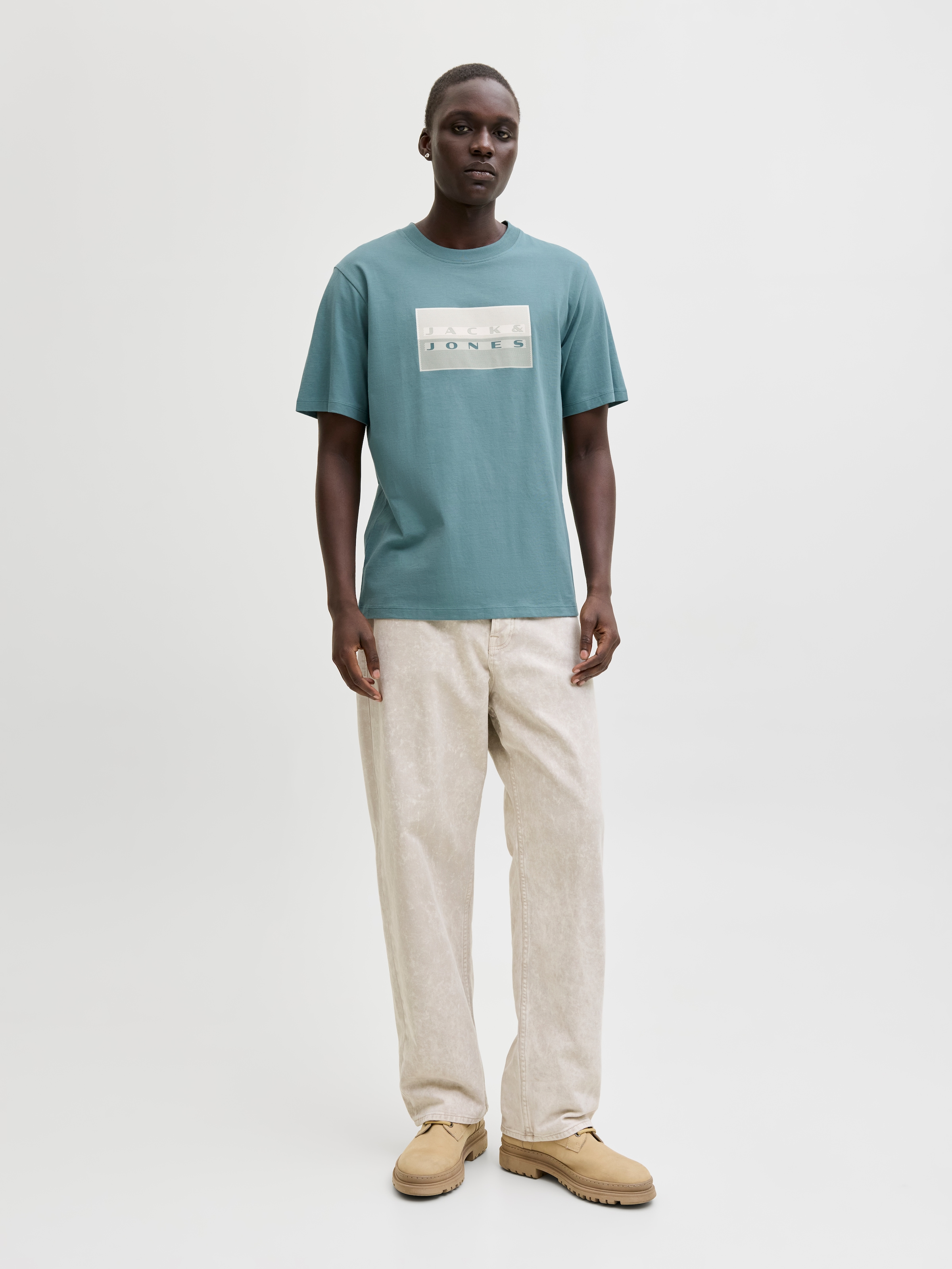 Jack & Jones Kurzarmshirt »JCOFUSION DOTS PRINT TEE SS CREW SN« Baumwolle, regular fit