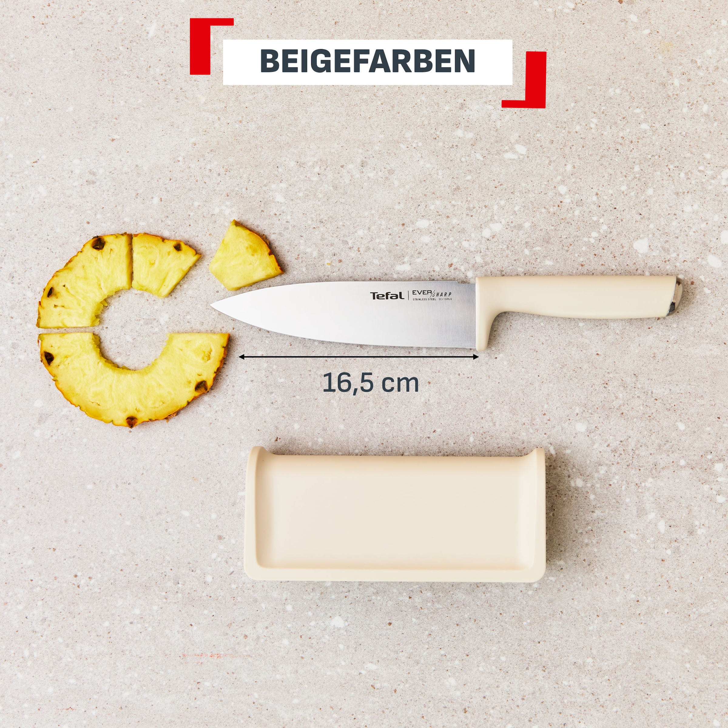 Tefal Kochmesser »EverSharp Daily« selbstschärfender Messerschutz, schlankes Design, spülmaschinenfest