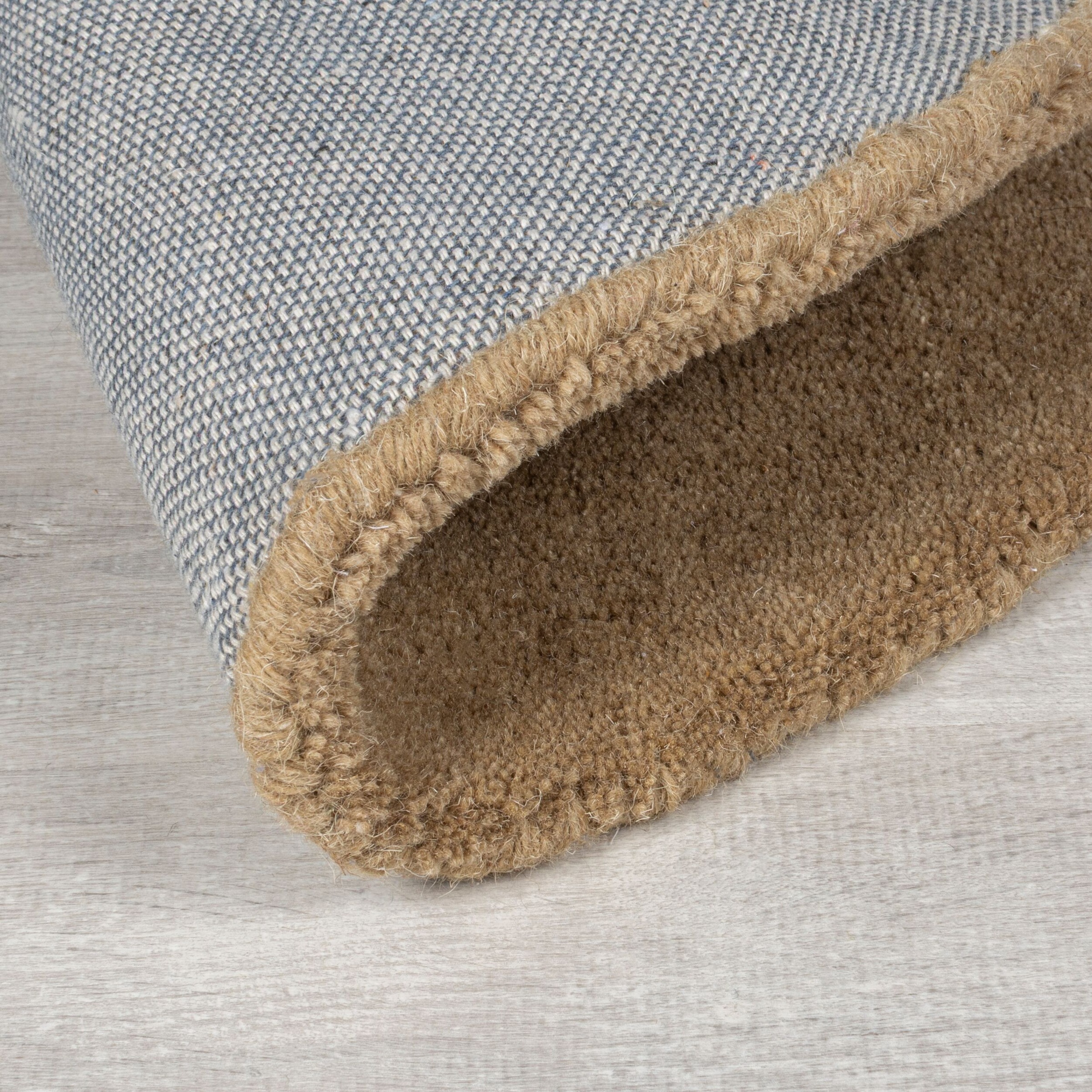 Thumbnail - FLAIR RUGS Wollteppich "Mia Ellipse" rechteckig 12 mm Höhe mit gebogenem Zuschnitt