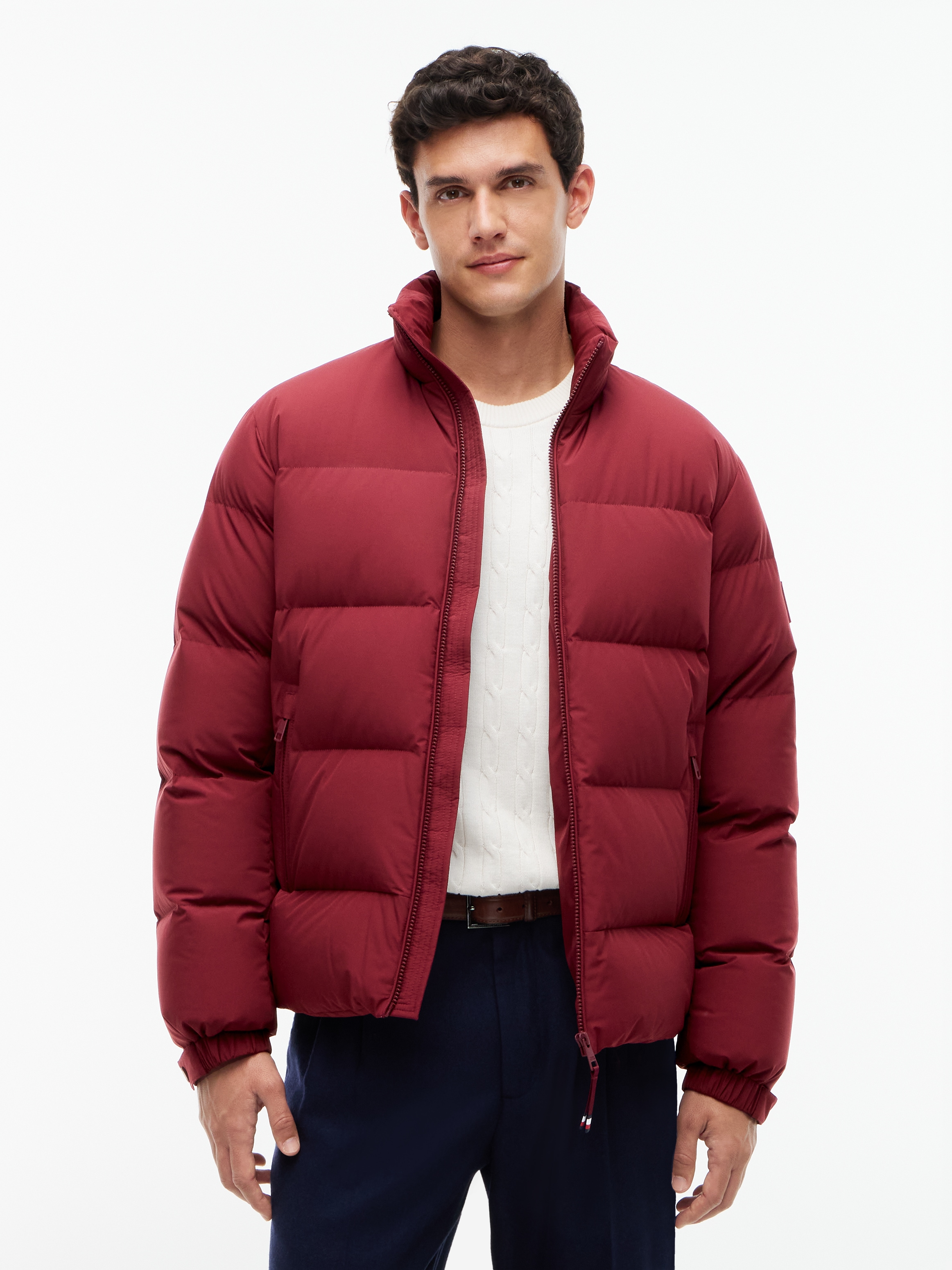 Tommy Hilfiger Steppjacke "DOWN STAND PUFFER JKT" mit Logo-Patch