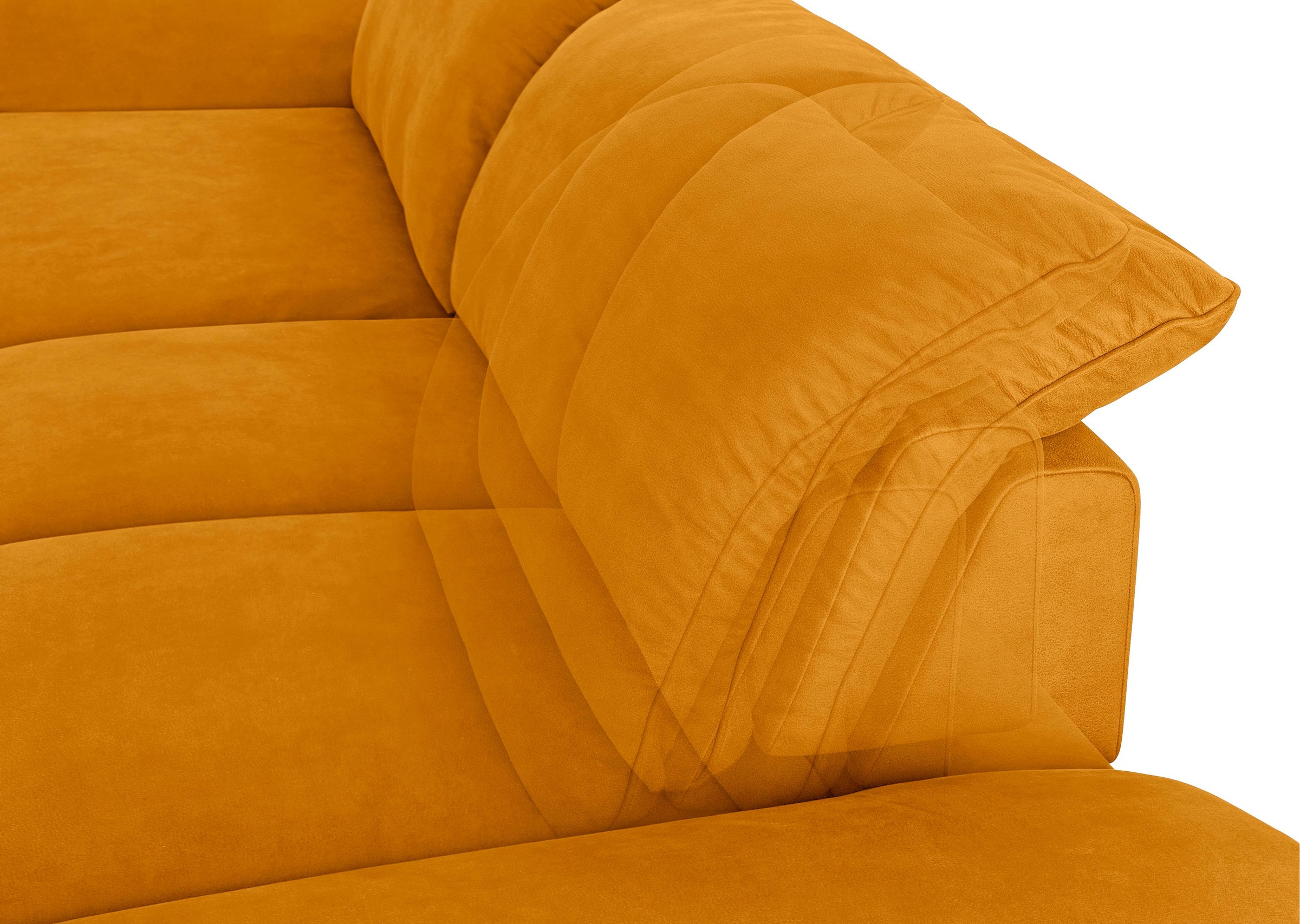 W.SCHILLIG Ecksofa »enjoy&MORE, Designsofa, elegant und bequem, L-Form«, mit Sitztiefenverstellung, Füße silber matt, Breite 310 cm