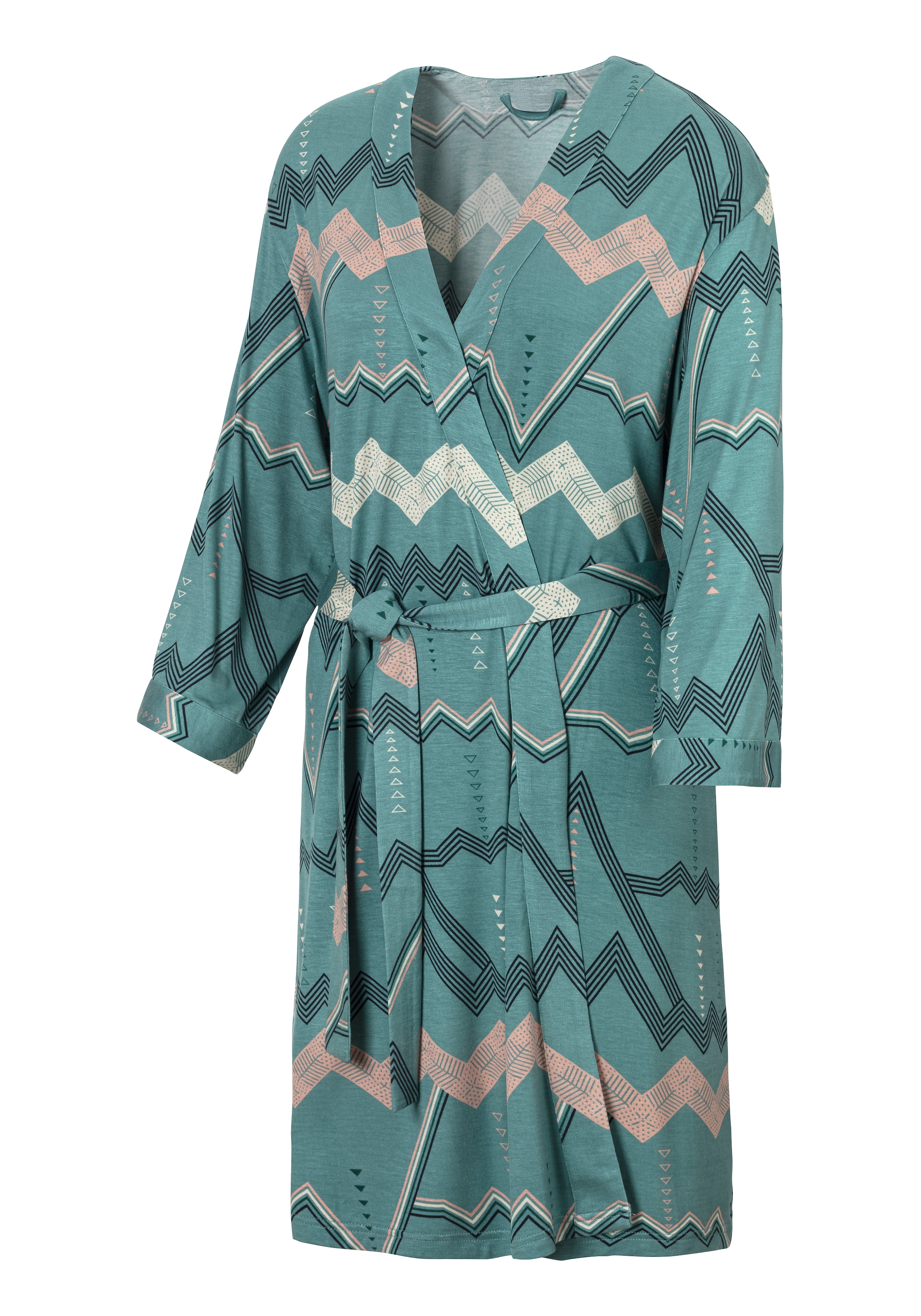 LASCANA Kimono, mit grafischem Zick-Zack Muster online bestellen | BAUR
