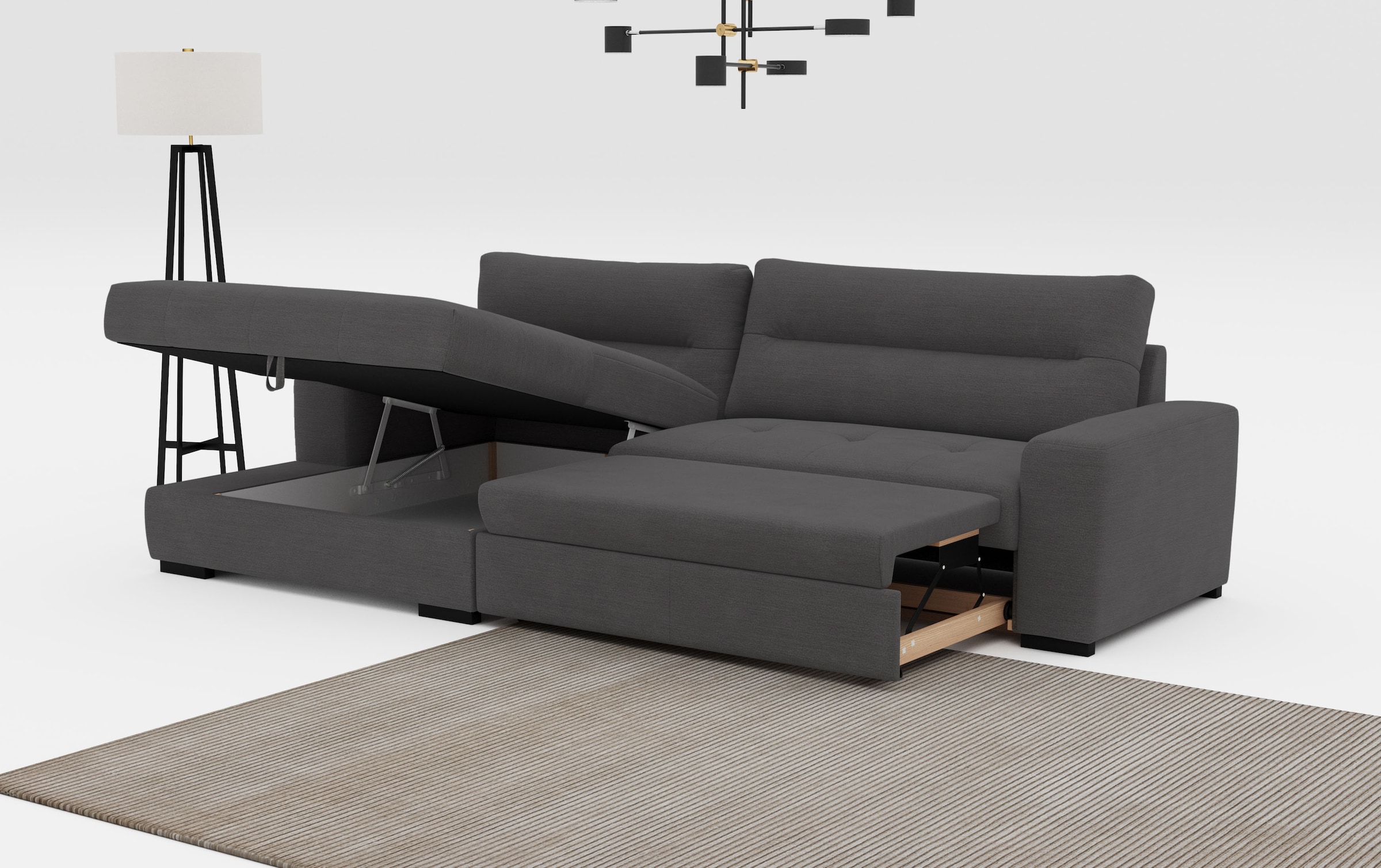 COTTA Ecksofa »Cappa L-Form«, wahlweise mit Bettfunktion & Bettkasten