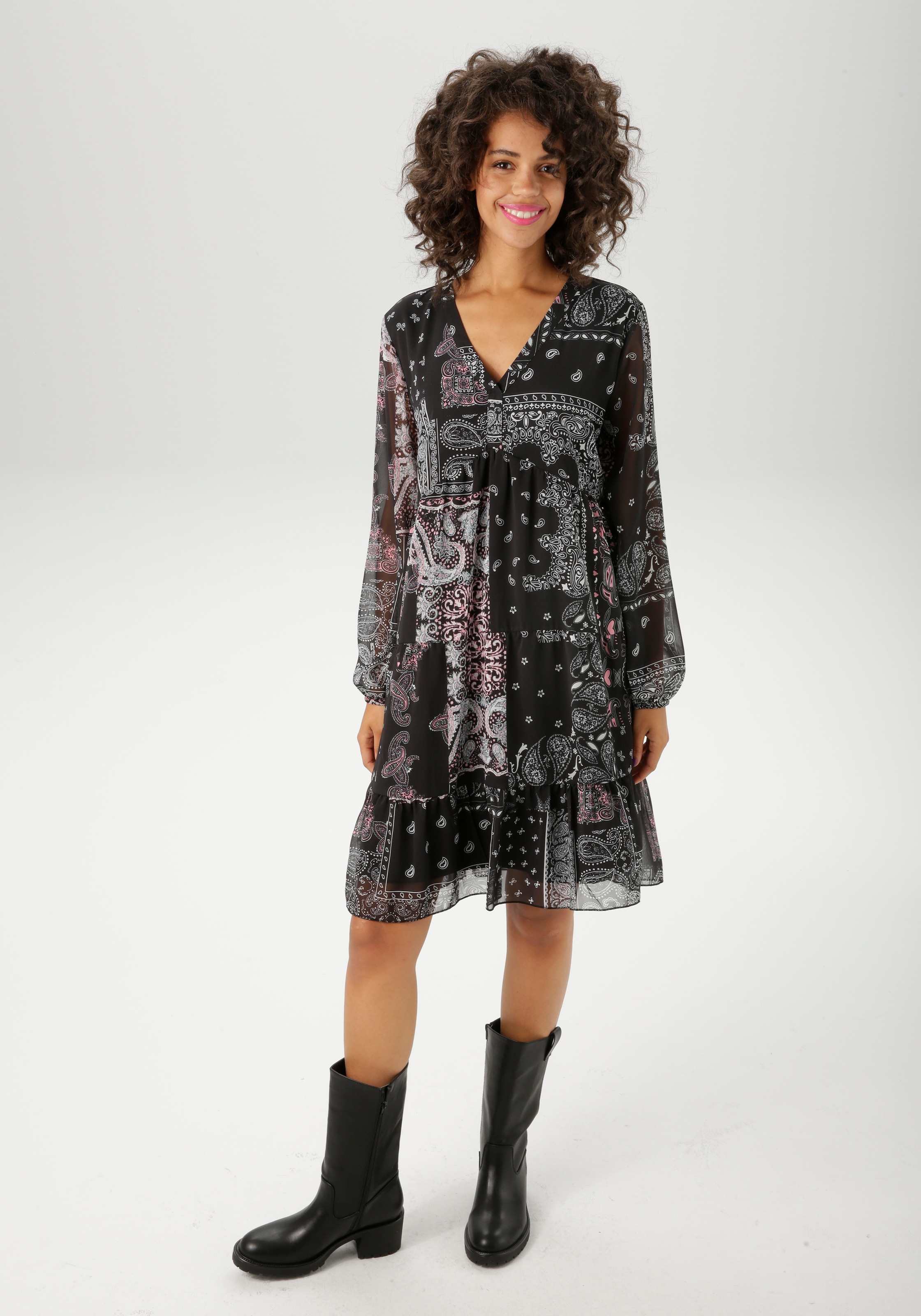 Aniston CASUAL Tunikakleid, im fantasievollen Paisley-Muster-Mix - NEUE KOL günstig online kaufen
