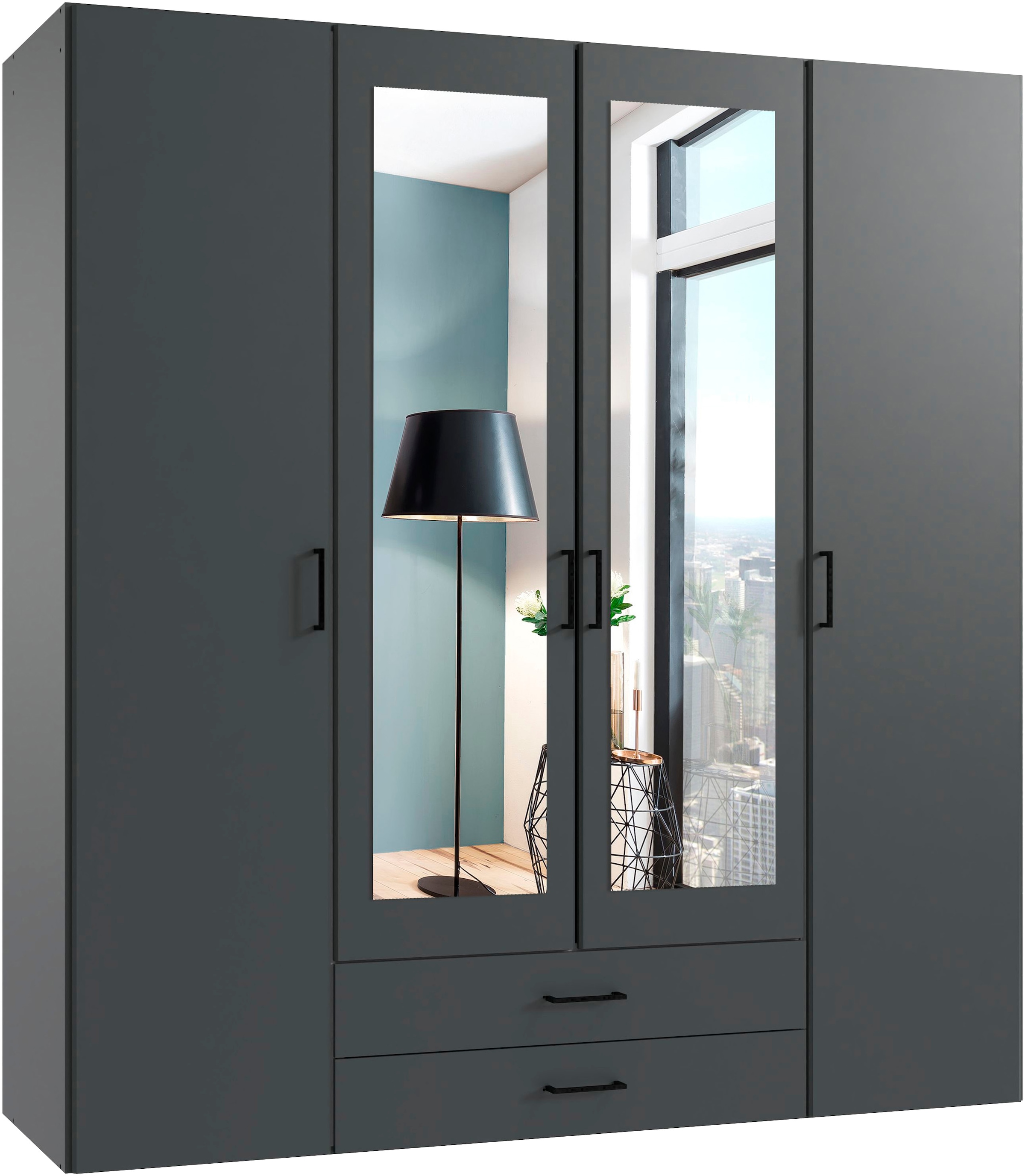Wimex Drehtürenschrank "Mugano, 135 oder 180cm breit, 208 oder 236cm hoch, günstig online kaufen