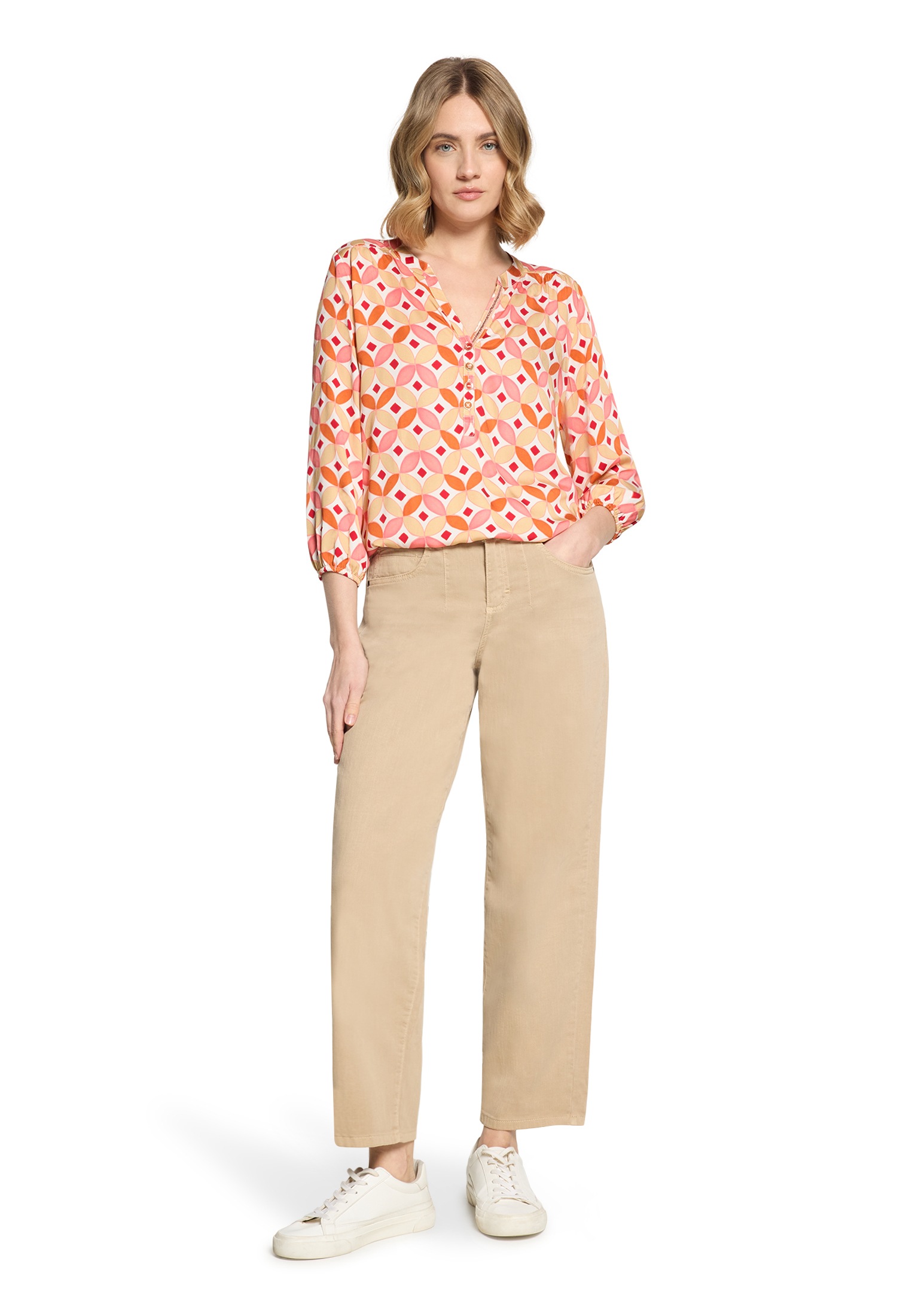 Cartoon Schlupfbluse "Damen mit Muster" günstig online kaufen