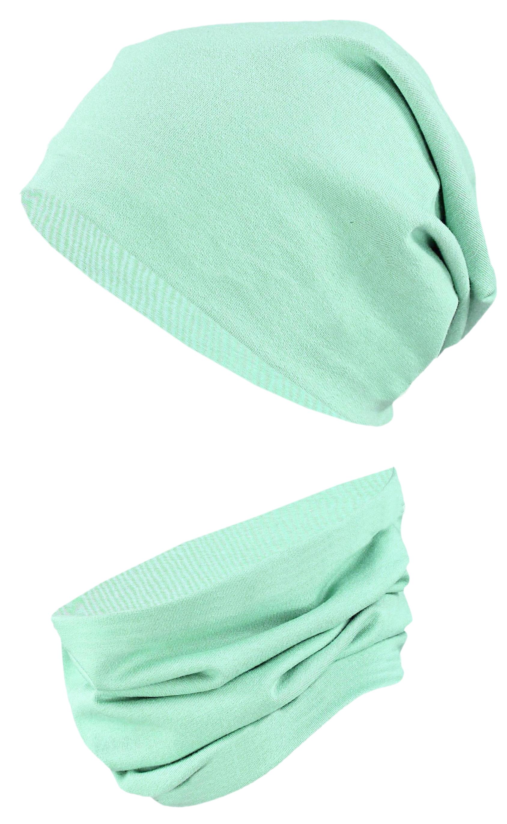 TupTam Beanie "Mütze Unisex Kinder Beanie Mütze Schlauchschal Set"