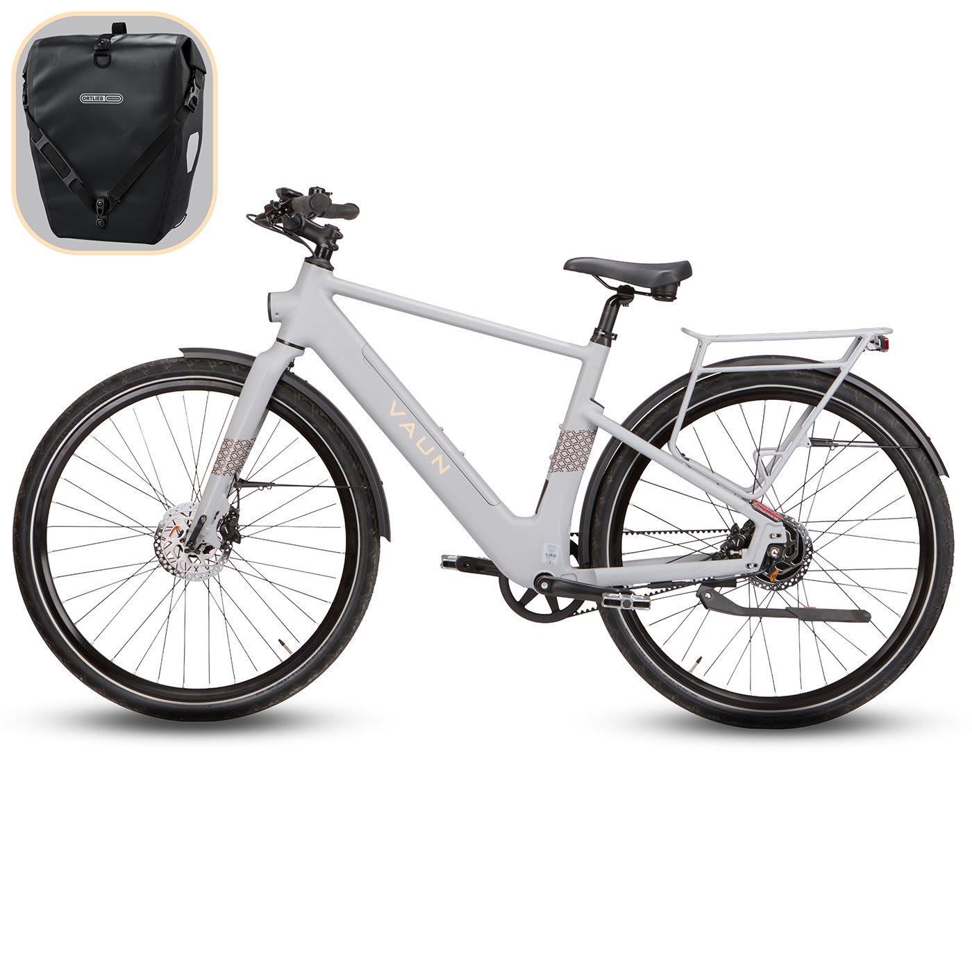 Vaun »VAUN Sight Cityrad mit Ortlieb Tasche« Heckmotor 250 W Elektrofahrrad für Alltag und Einkauf