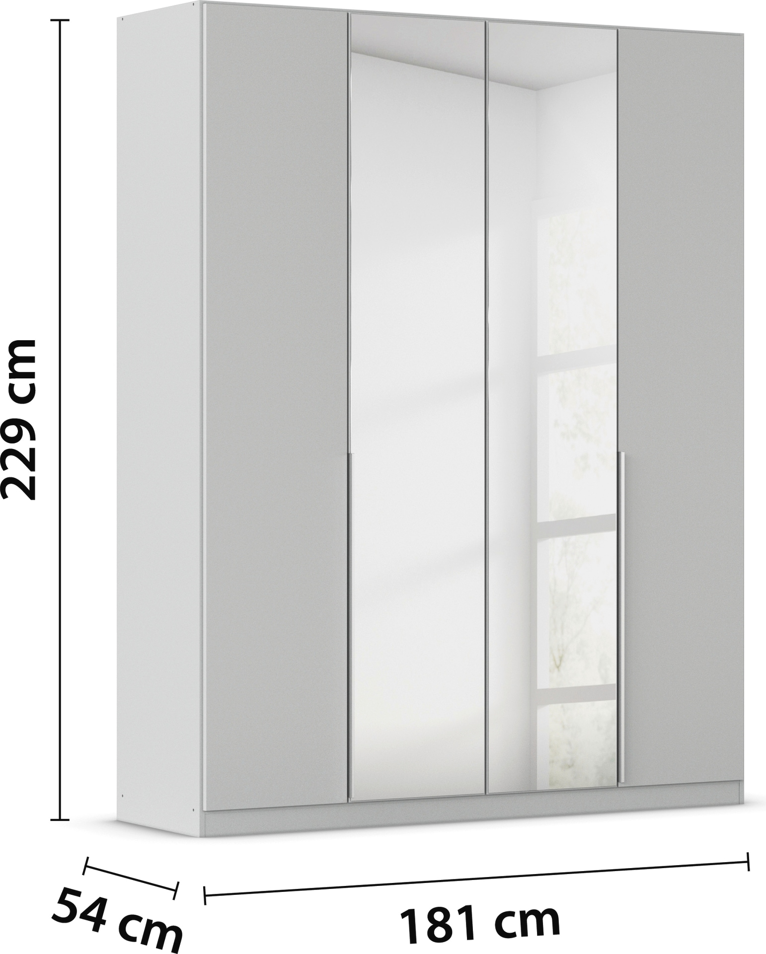 rauch Drehtürenschrank »Kleiderschrank Schrank Garderobe AGORDO mit Dekor- oder Hochglanzfront«, (in zwei Griff-Farben, Breiten 91-360 cm), durchdachte Innenausstattung, in 7 Breiten und 2 Höhen MADE IN GERMANY