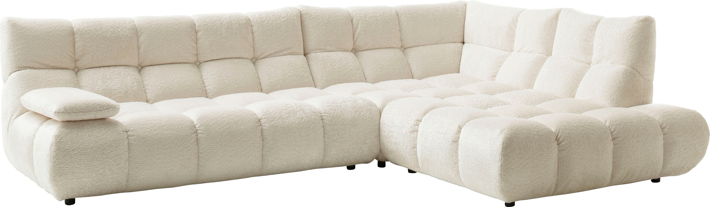 Home affaire Ecksofa "Cozy Bubble, mit klappbarer Armlehne, Breite 324 cm" günstig online kaufen