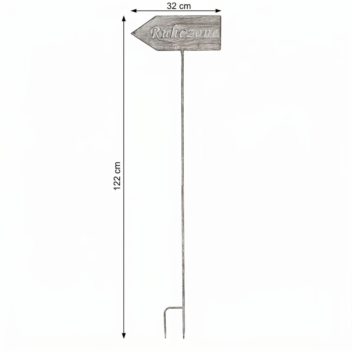 Ambiente Haus Gartenstecker »Ruhezone (H) 122cm« als Pfeil mit Schriftzug Ruhezone für den Außenbereich