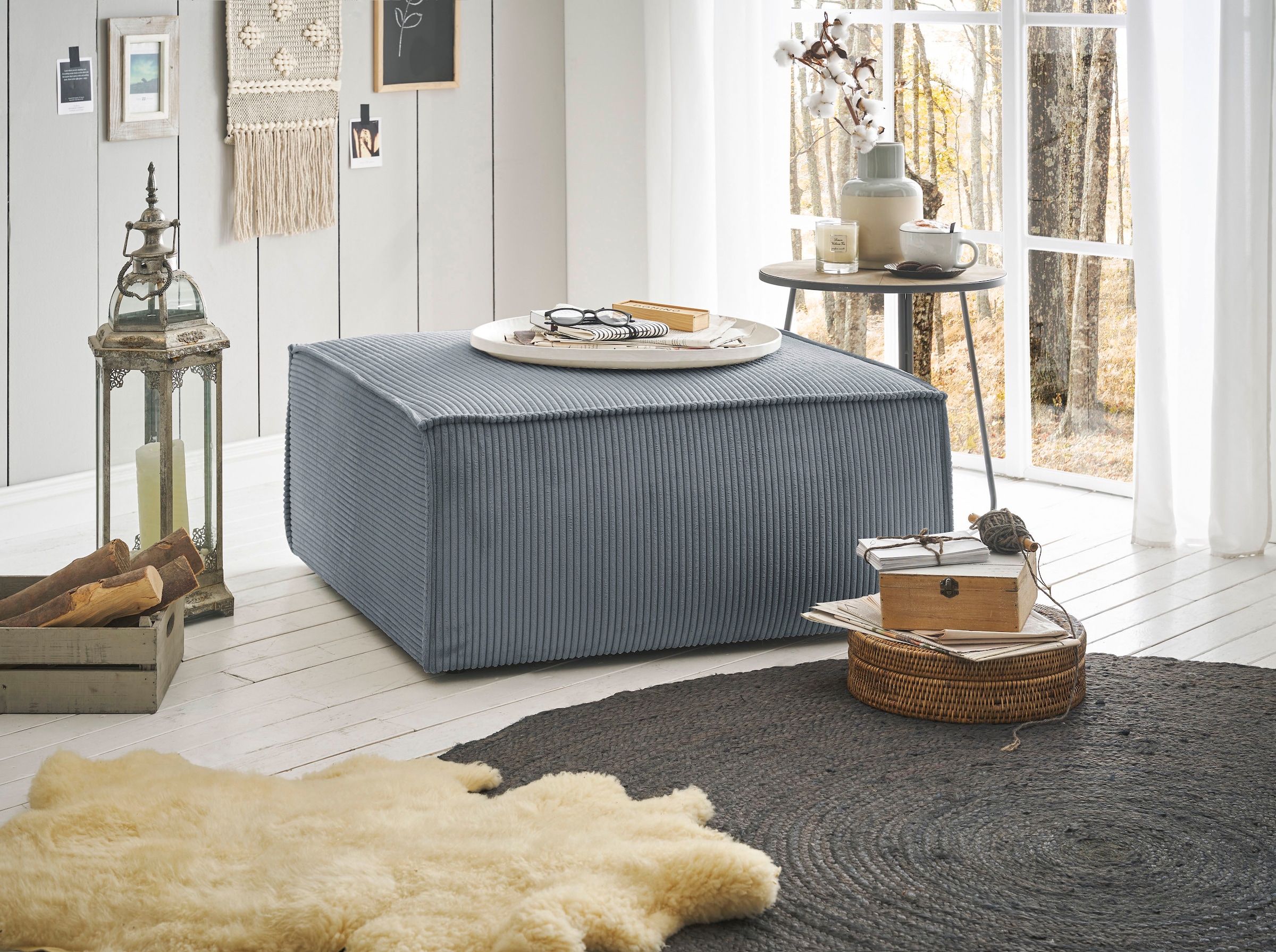 Home affaire Hocker »SHERWOOD« Hocker quadratisch, ideale Ergänzung zum Loveseat SHERWOOD