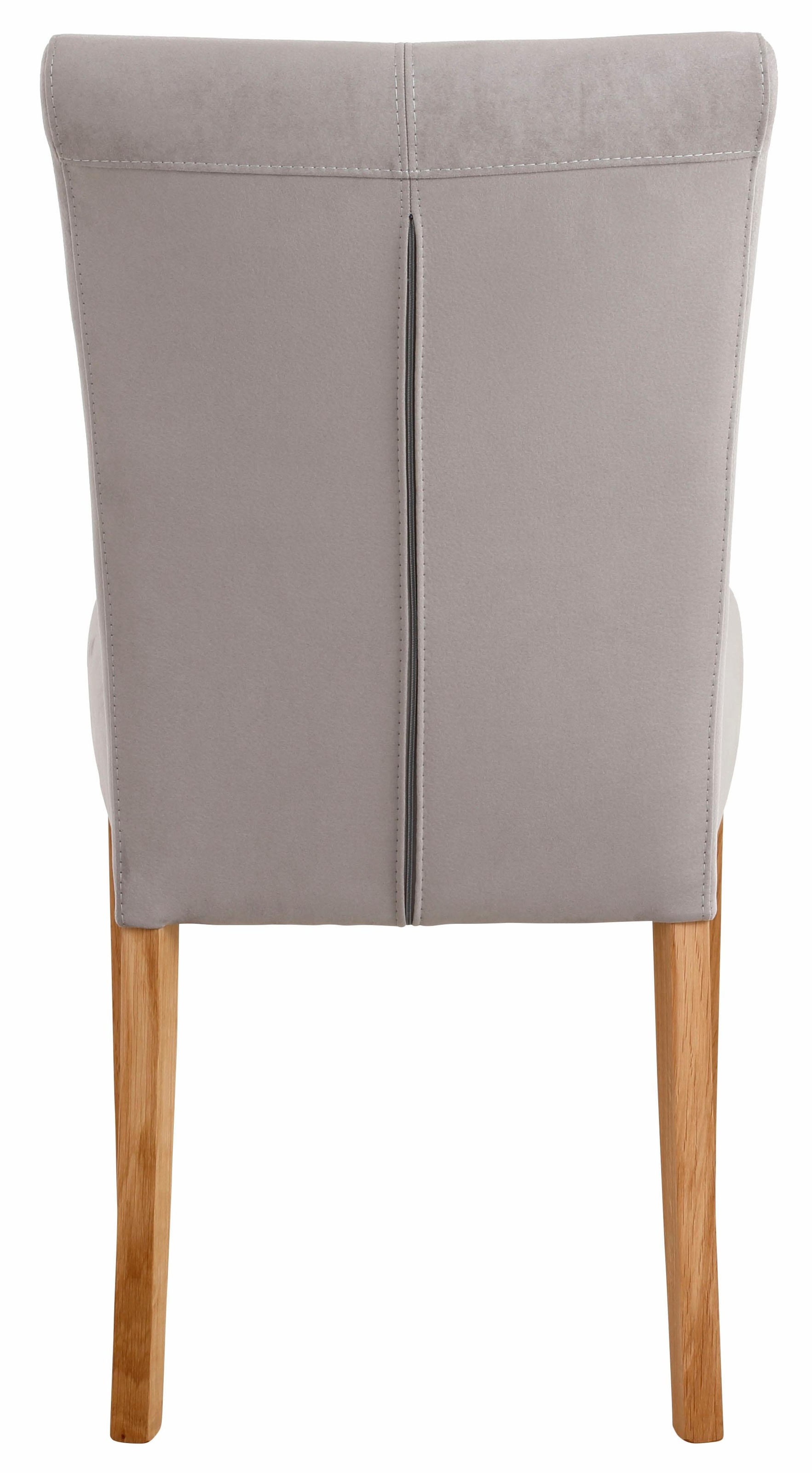 Home affaire Esszimmerstuhl »Queen Polsterstuhl BESTSELLER«, (Set), 4 St., Luxus-Microfaser, verschiedene Bezüge, Gestell Massivholz
