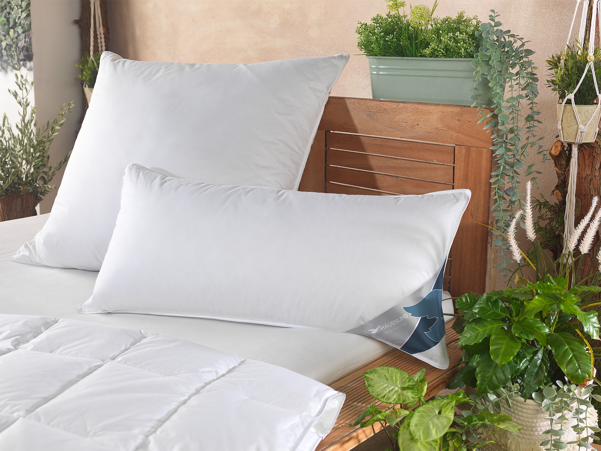 Haeussling 3-Kammer-Kopfkissen »GRÖNLAND Made in Green« Füllung: Aussenkammer90Daunen10FedernInnenkammer100Federn 1 Stk. tlg. hochwertiges Daunenprodukt "Made in Green" zertifiziert