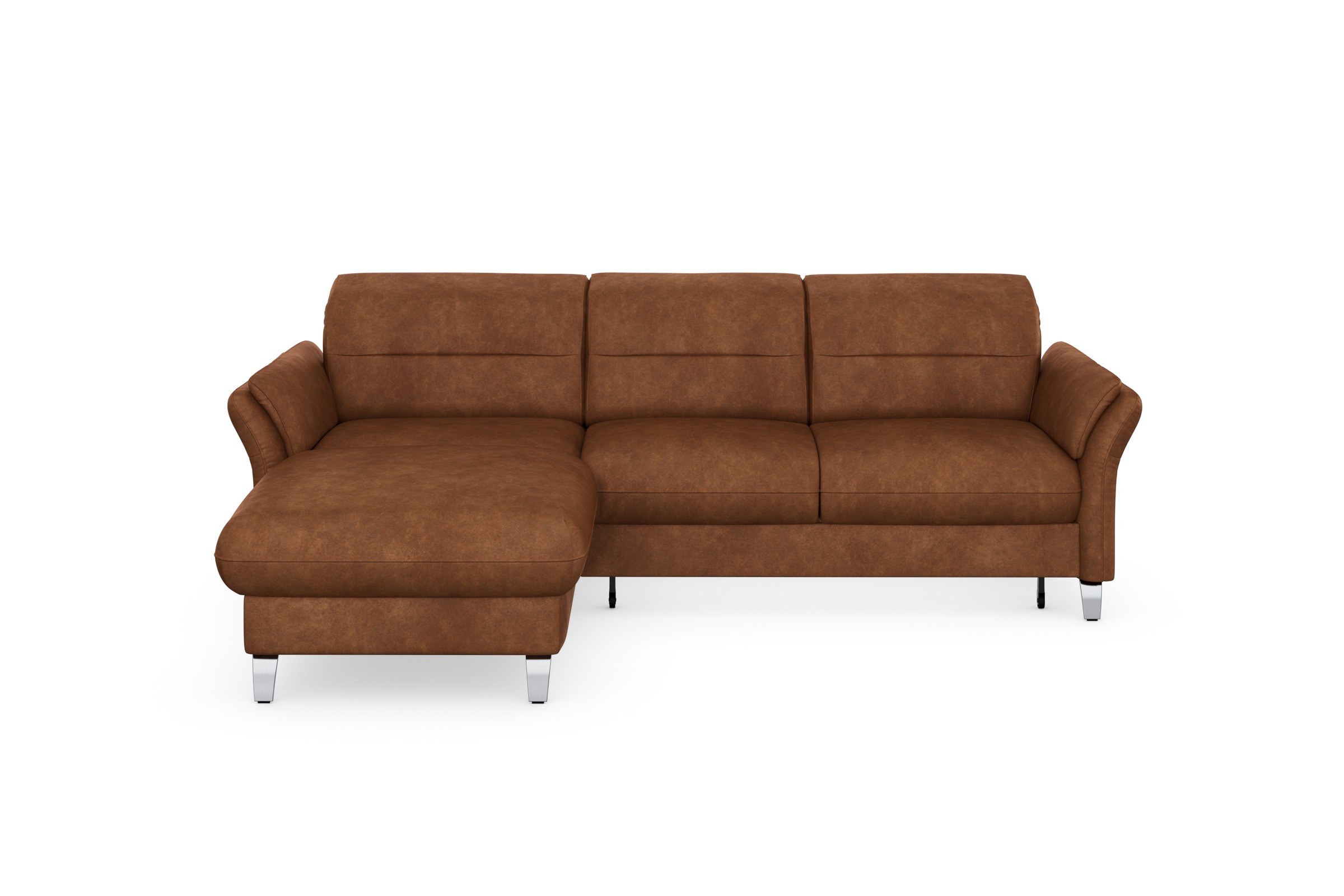 sit&more Ecksofa »Grenoble L-Form mit Federkern«, wahlweise mit Bettfunktion, Bettkasten, Arm- und Kopfteilverstellung