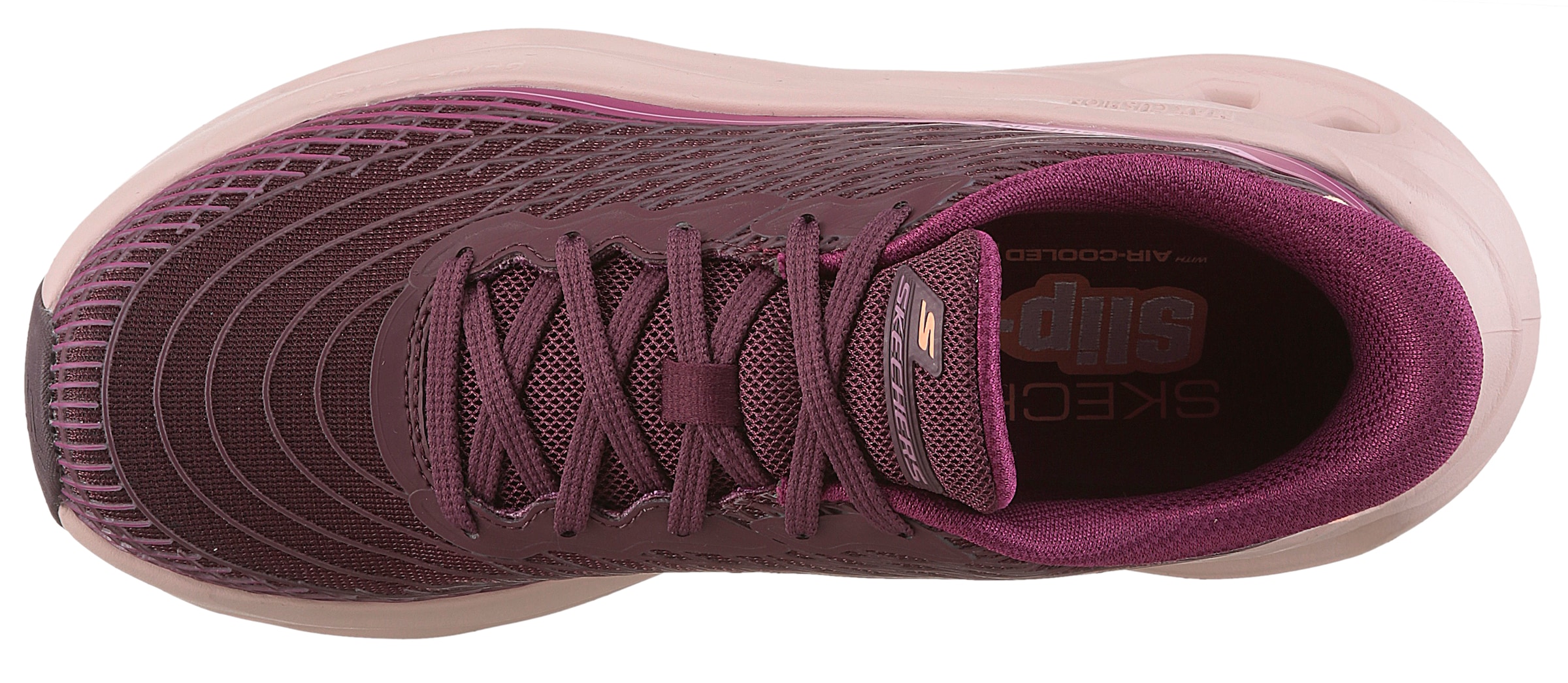 Skechers Slip-On Sneaker »MAX CUSHIONING GLIDE-STEP-SAPPHIRE«, Laufschuh, Trainingsschuh mit dämpfender Glide Step Sohle