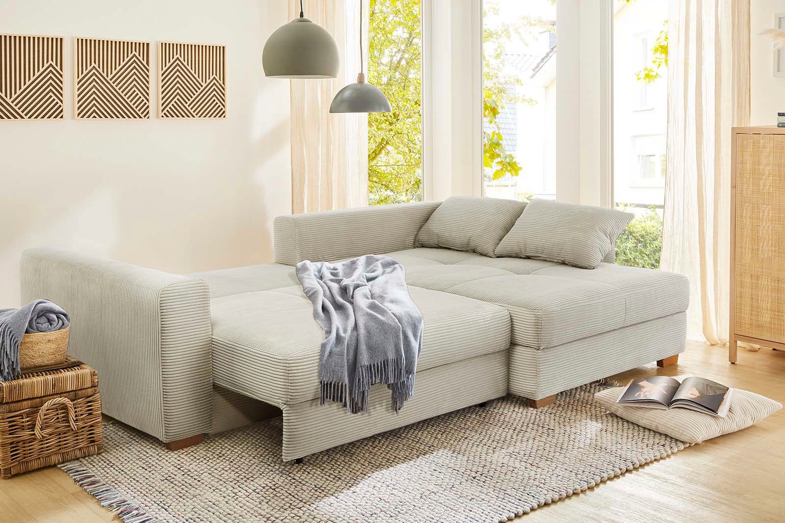 Jockenhöfer Gruppe Ecksofa Kampen, mit Bettfunktion und Bettkasten günstig online kaufen
