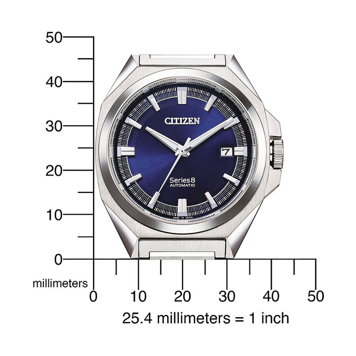 Citizen Automatikuhr »Series 8«, Armbanduhr, Herrenuhr, Damenuhr, Saphirglas, Edelstahlarmband