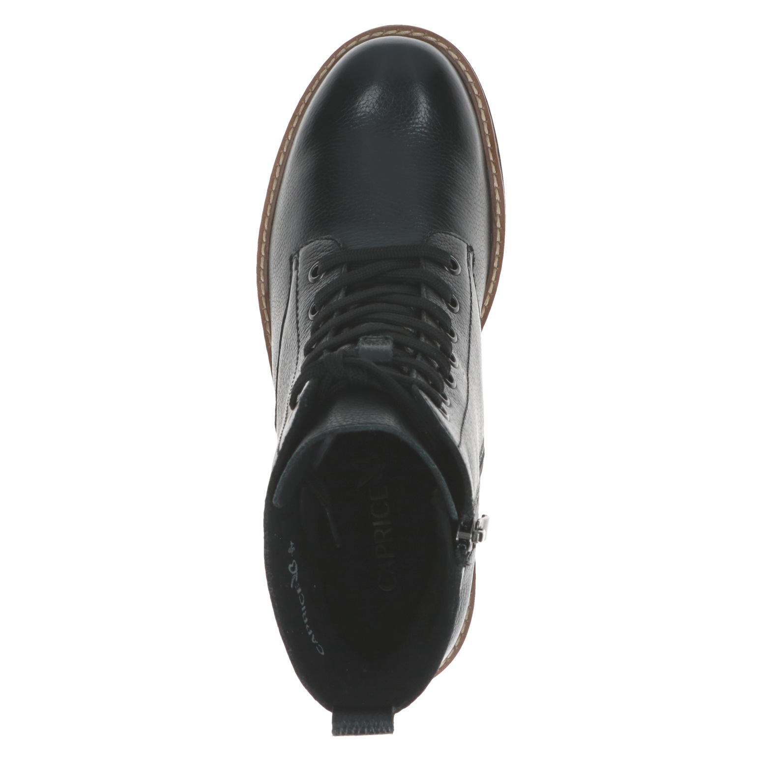 Caprice Schnürstiefelette, Blockabsatz, Schnürboots, Herbstboots mit dezenter Logoprägung