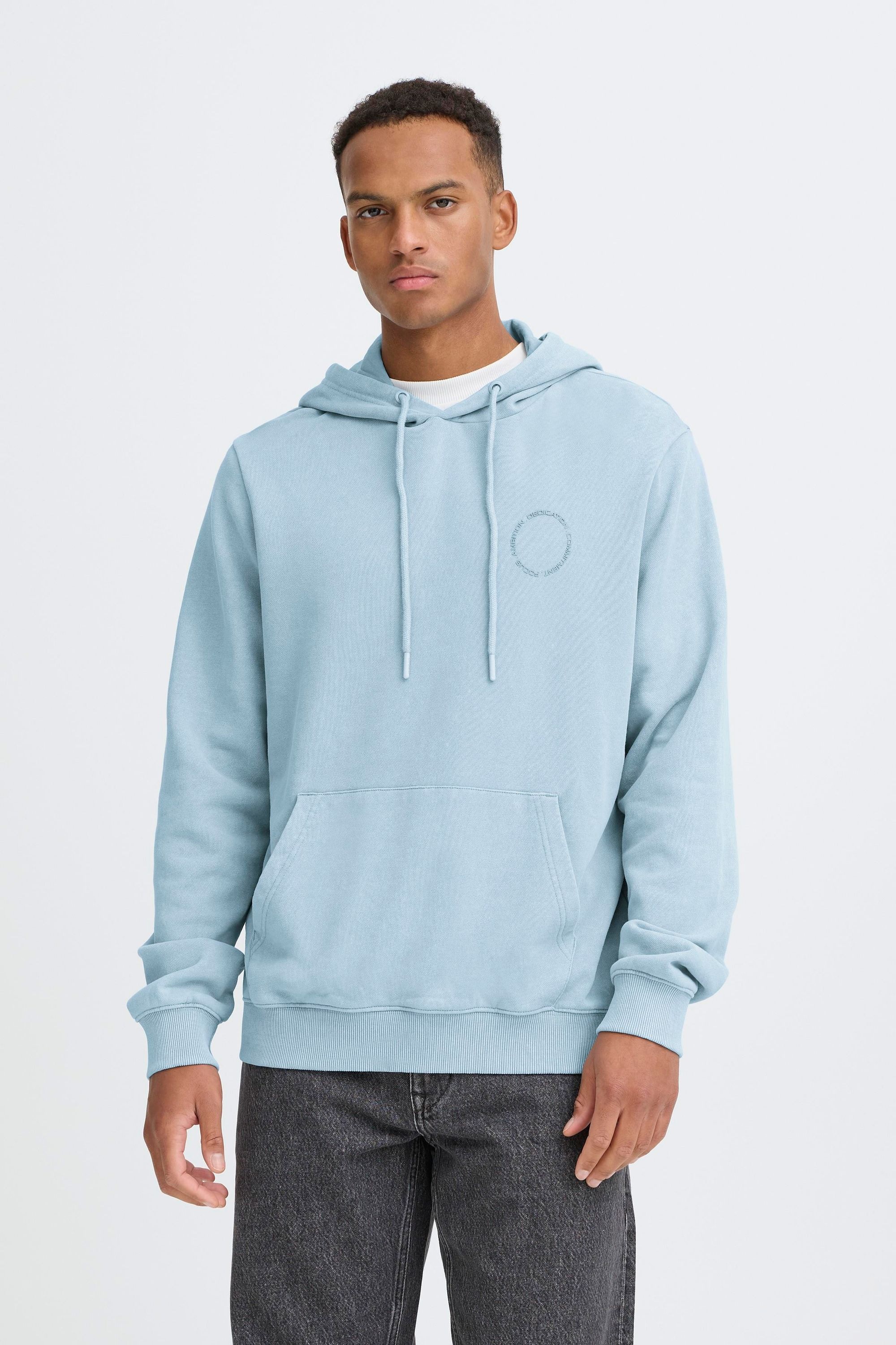 BLEND BHFactor Herren Kapuzenpullover Faded Denim Gr. L 5
