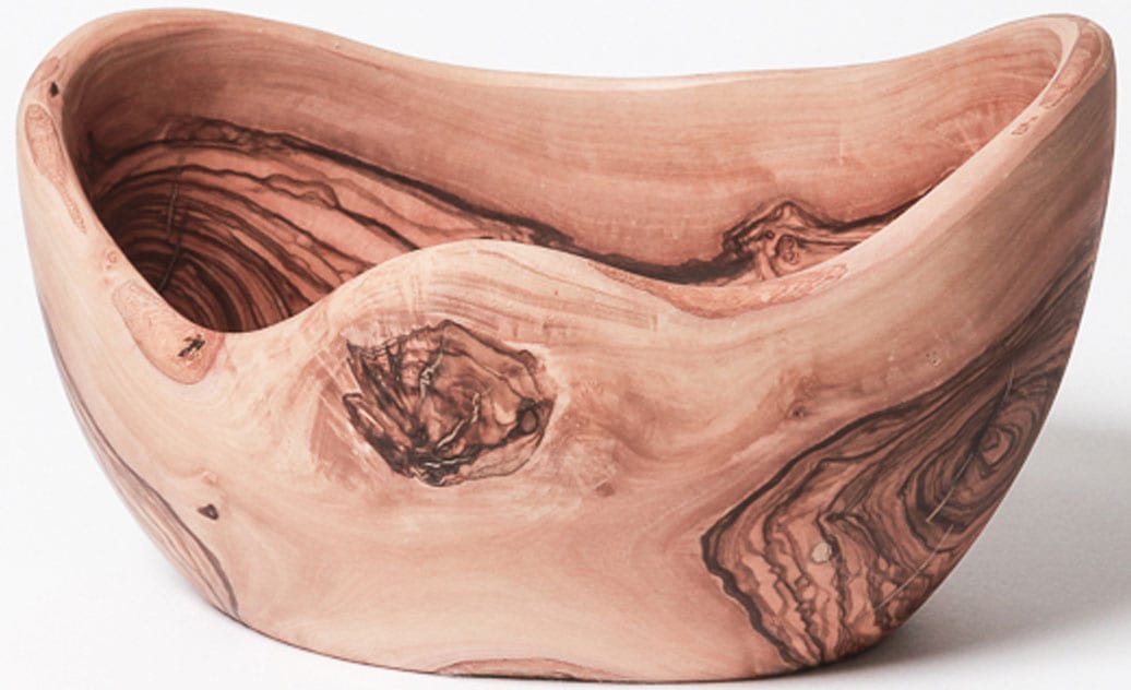 Obstschale, Ø 26cm, braun, BERARD FRANCE 1892, Schüsseln, Olivenholz, handgefertigt, jedes Stück ein Unikat