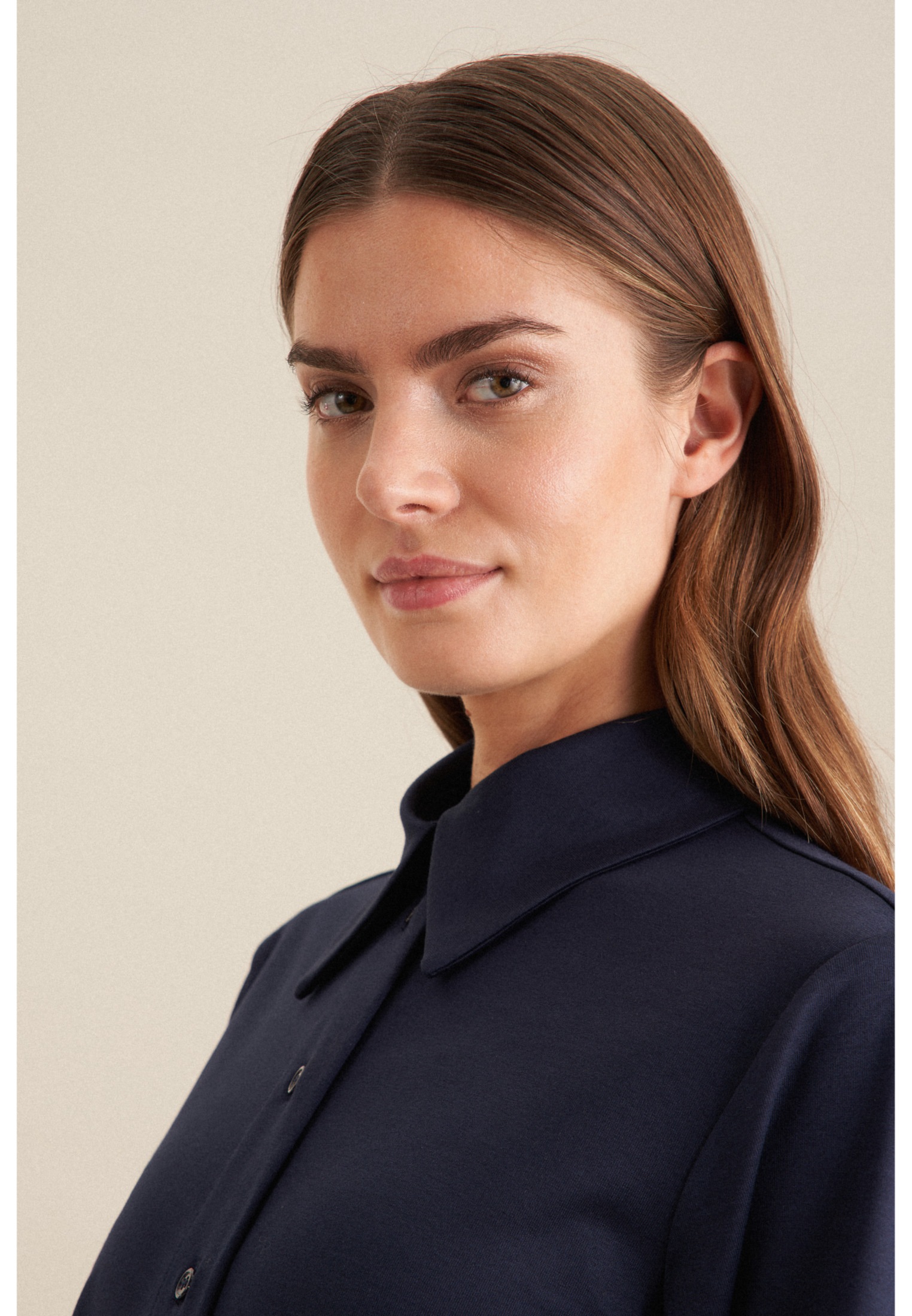 seidensticker Hemdbluse »Schwarze Rose«, Langarm Kragen Uni
