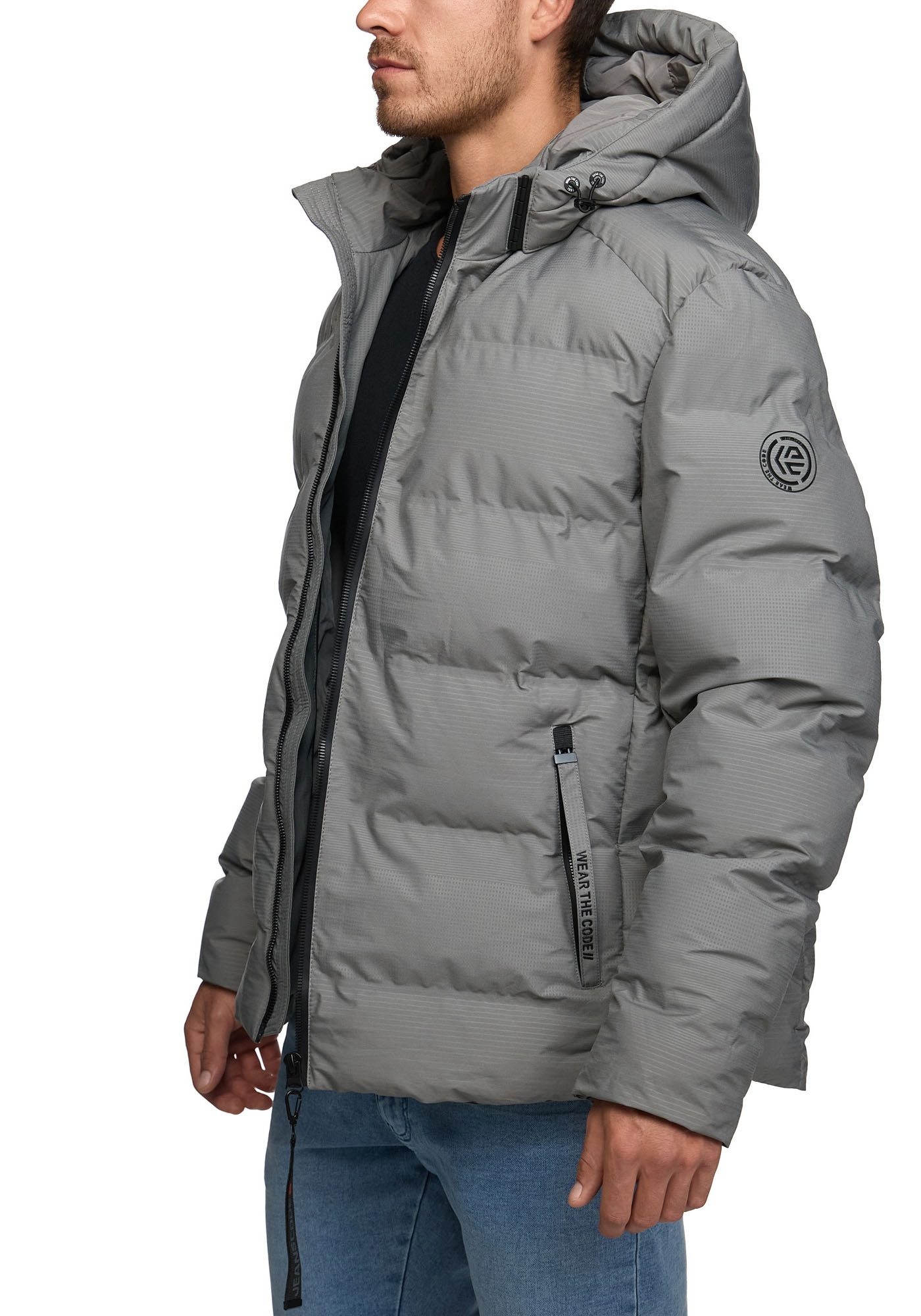 Indicode Steppjacke »INDerek«, mit Kapuze