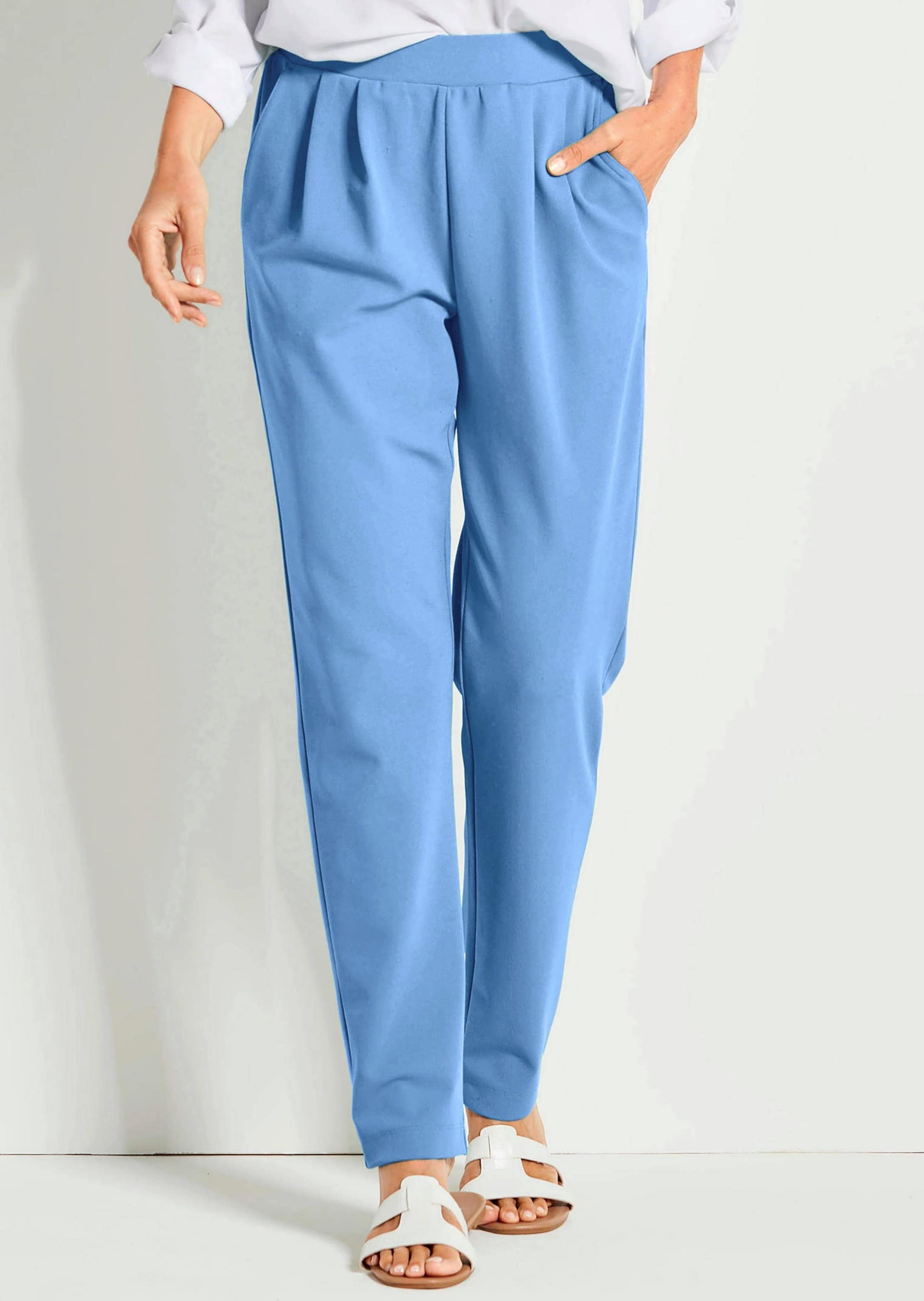 GOLDNER Schlupfhose »Kurzgröße Weite Schlupfhose SARA in Krepp-Qualität«