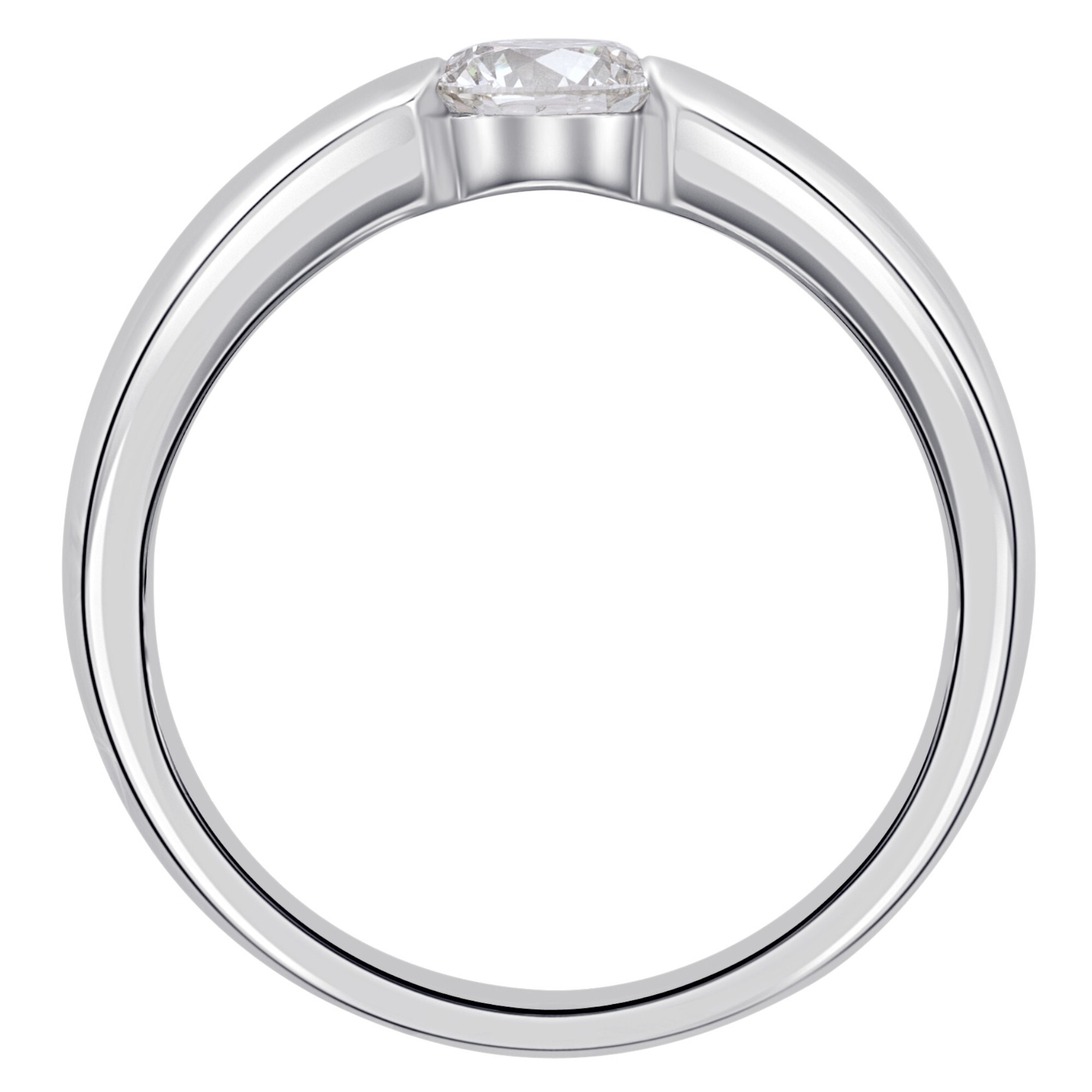 ONE ELEMENT Diamantring »0.08 ct Diamant Brillant Spannfassung Ring aus 950 Platin«, Damen Platin Schmuck Spannfassung