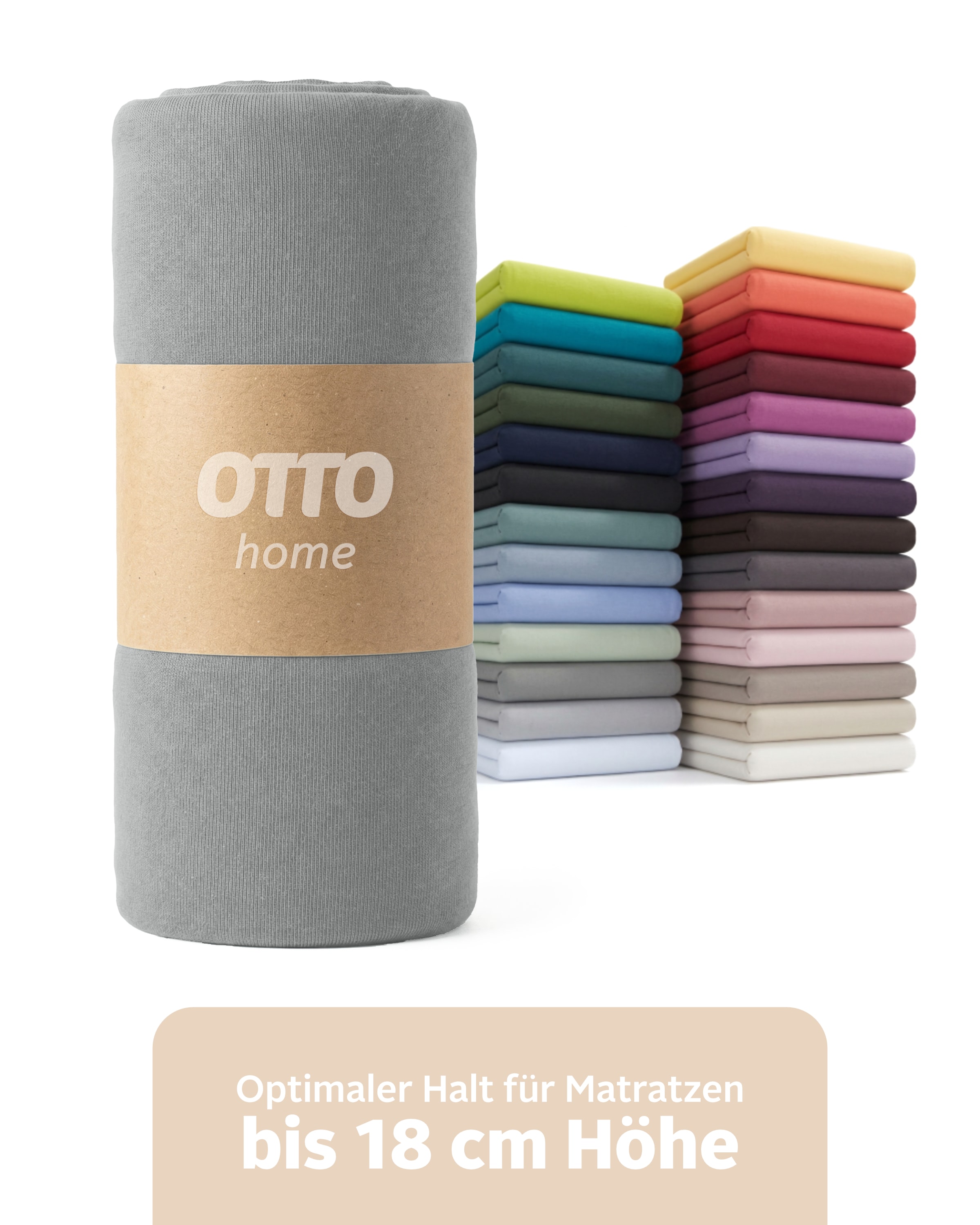 OTTO home "PHYSALIS in BASIC und PREMIUM Qualität, 100% Baumwolle" für Matratzen bis 18 cm Höhe, Bettlaken, Spannbetttuch, pflegeleicht