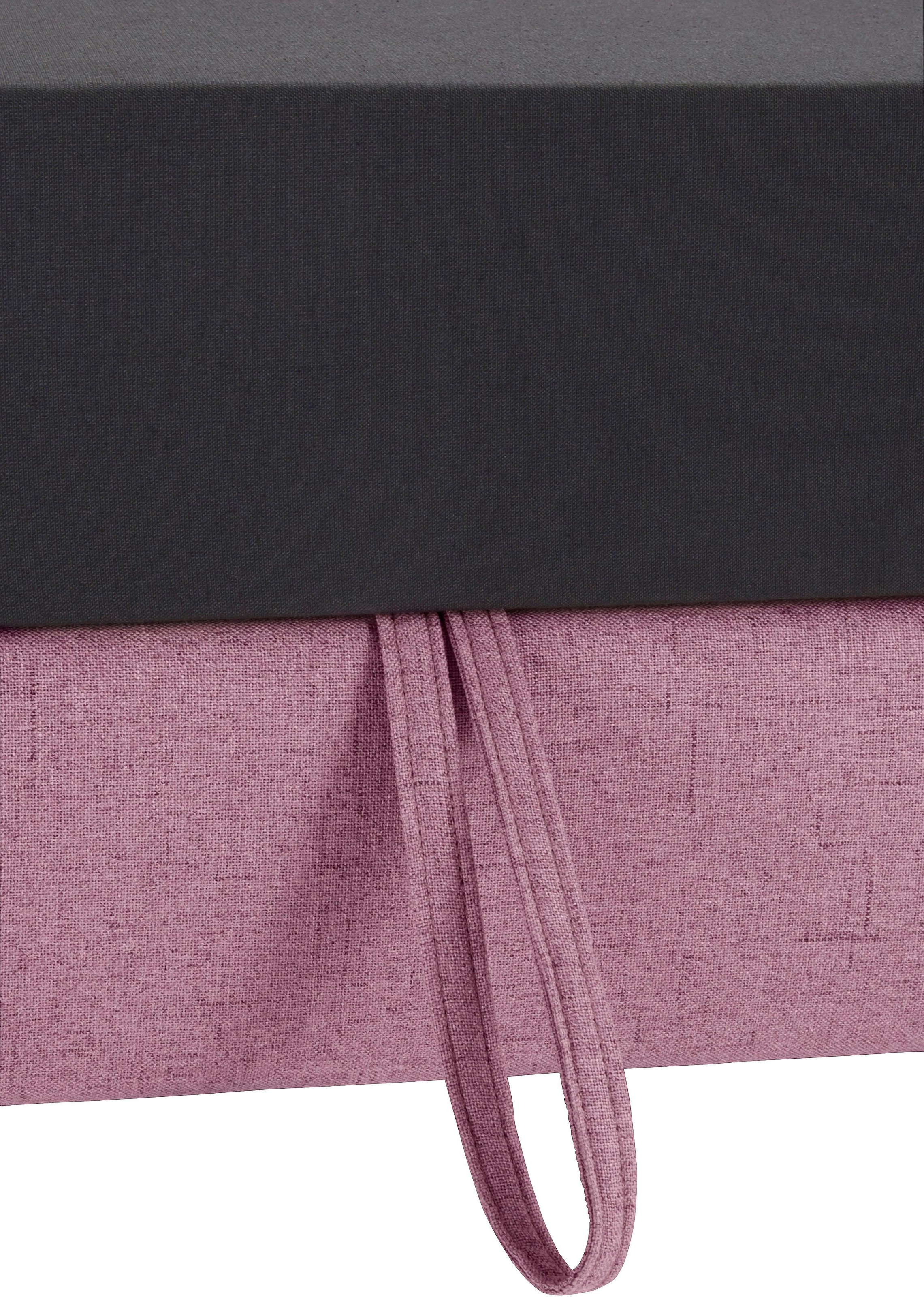 sit&more Ecksofa »Varese L-Form«, mit Federkern, wahlweise mit Bettfunktion und Stauraum