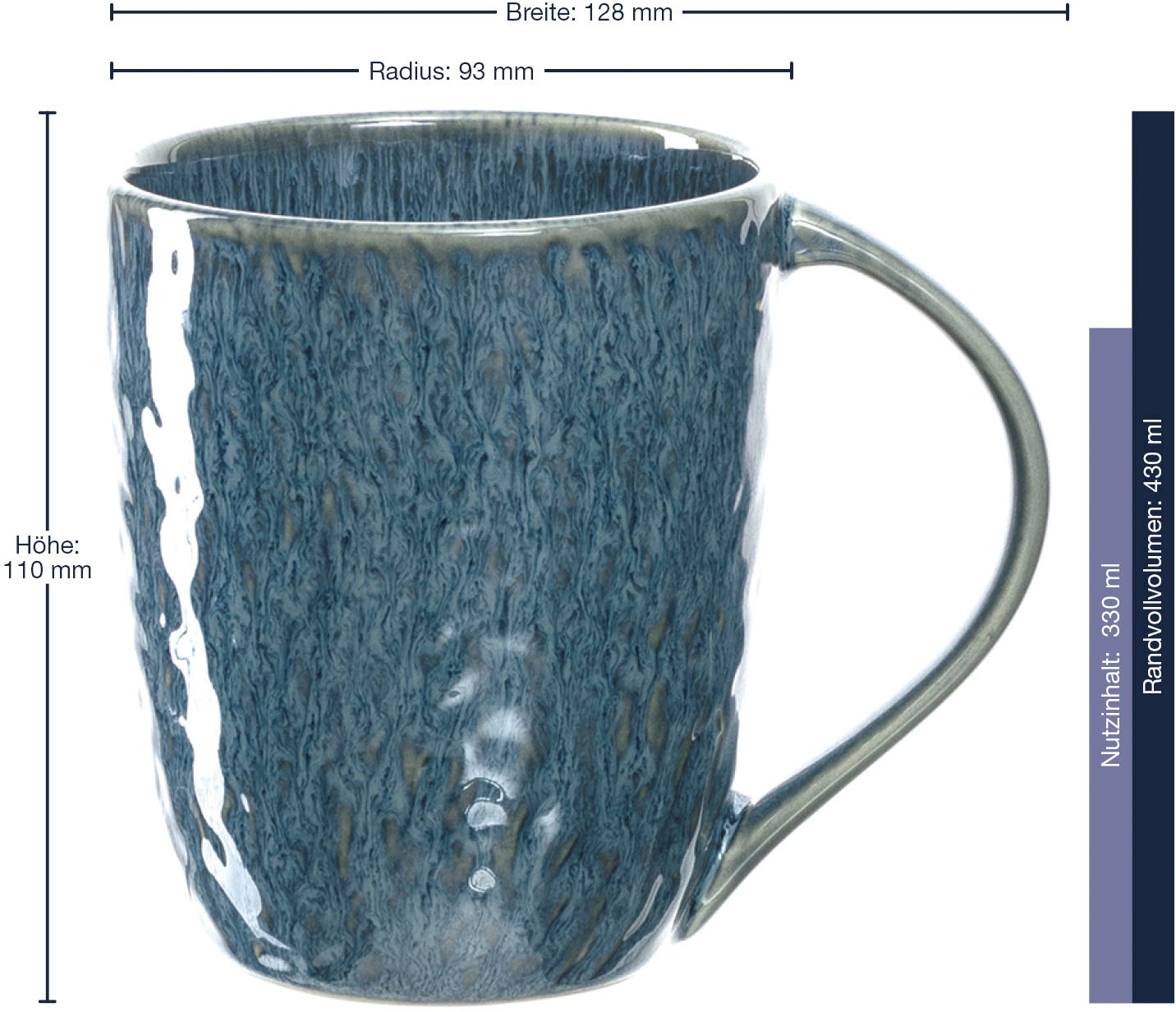 LEONARDO Tasse »MATERA«, (Set, 6 tlg.), 430 ml, 6-teilig