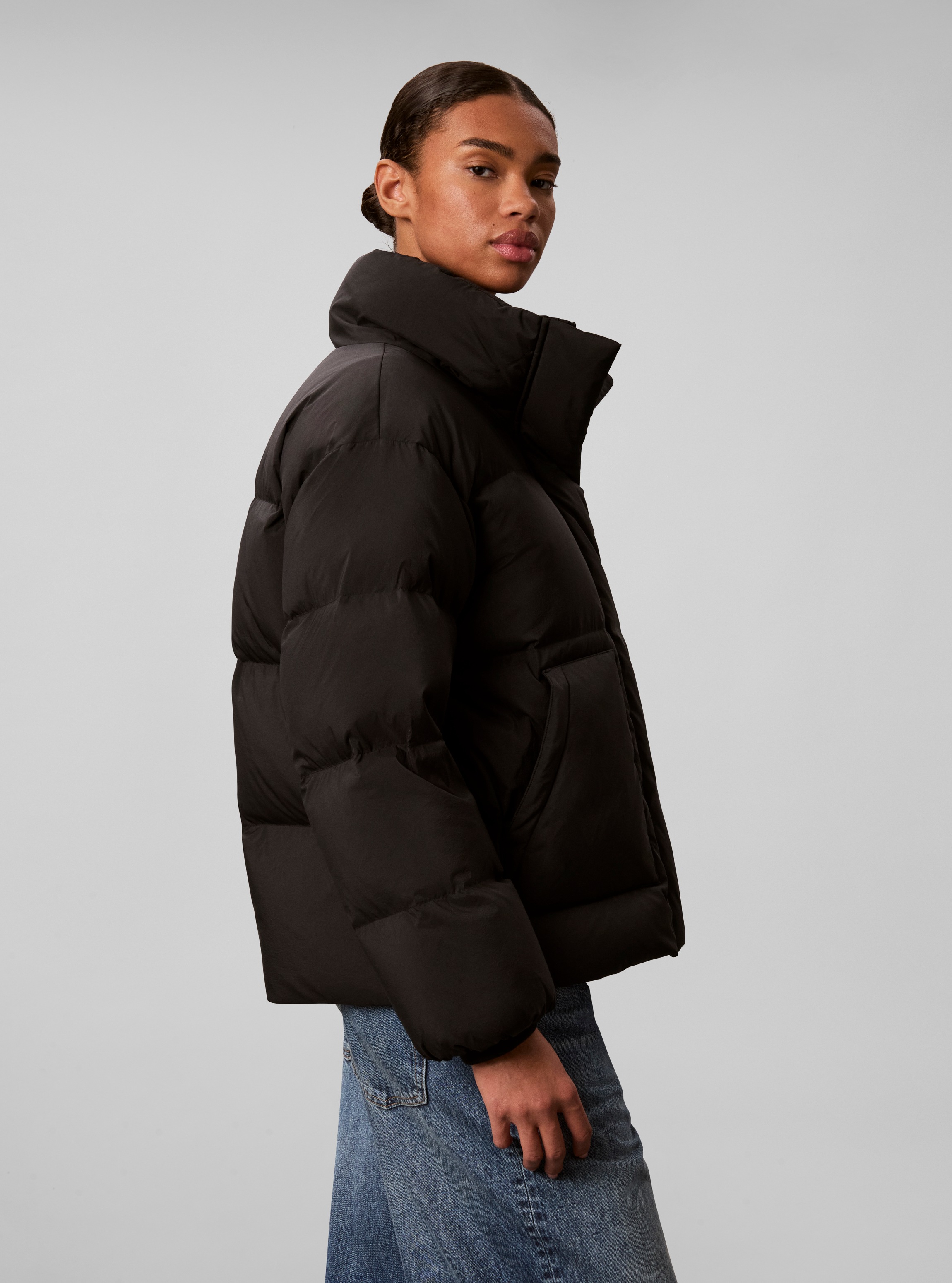 Calvin Klein Jeans Steppjacke »RELAXED STAND COLLAR DOWN« ohne Kapuze Regular fit mit Stehkragen
