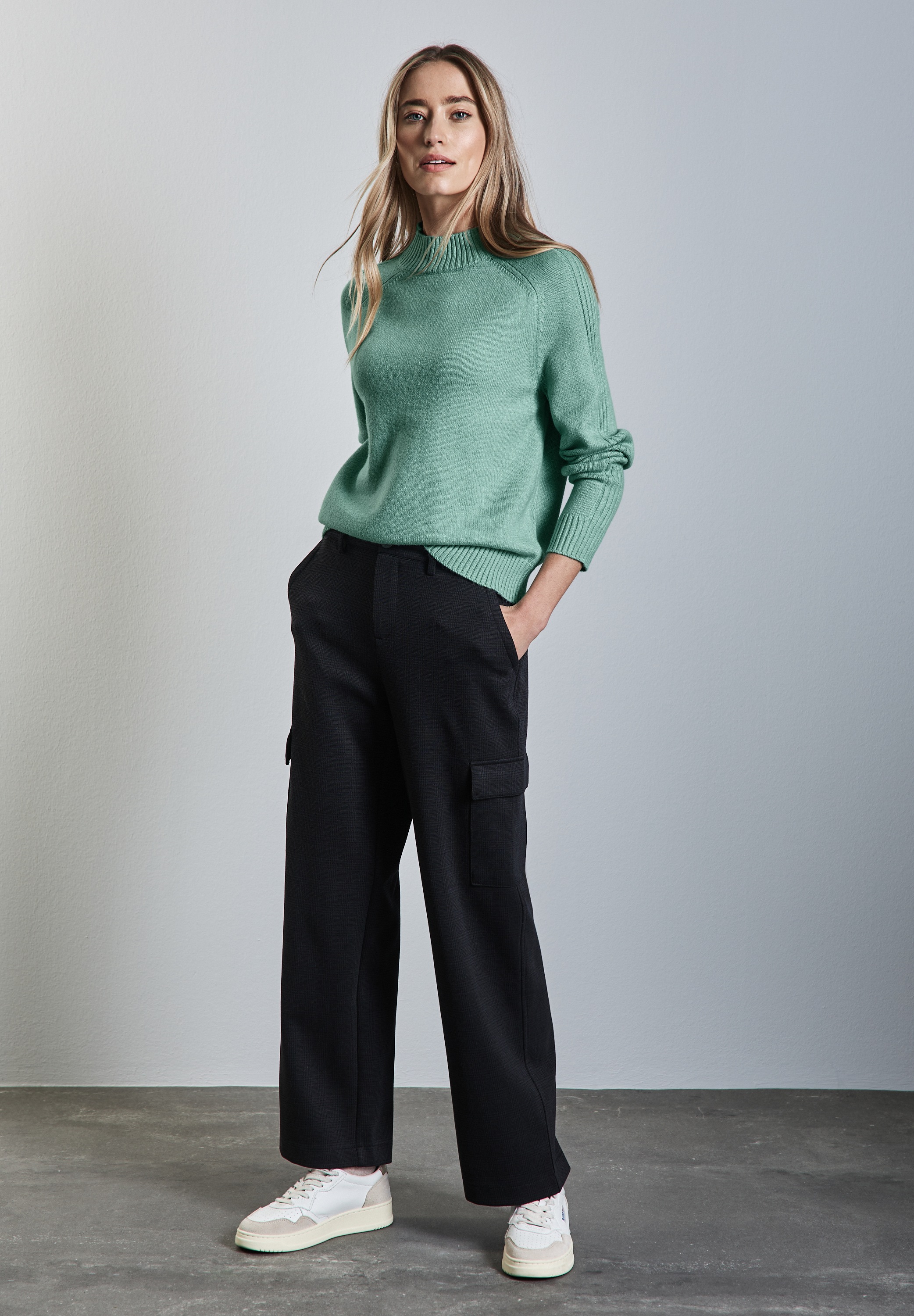 STREET ONE Strickpullover, im angenehmen Materialmix